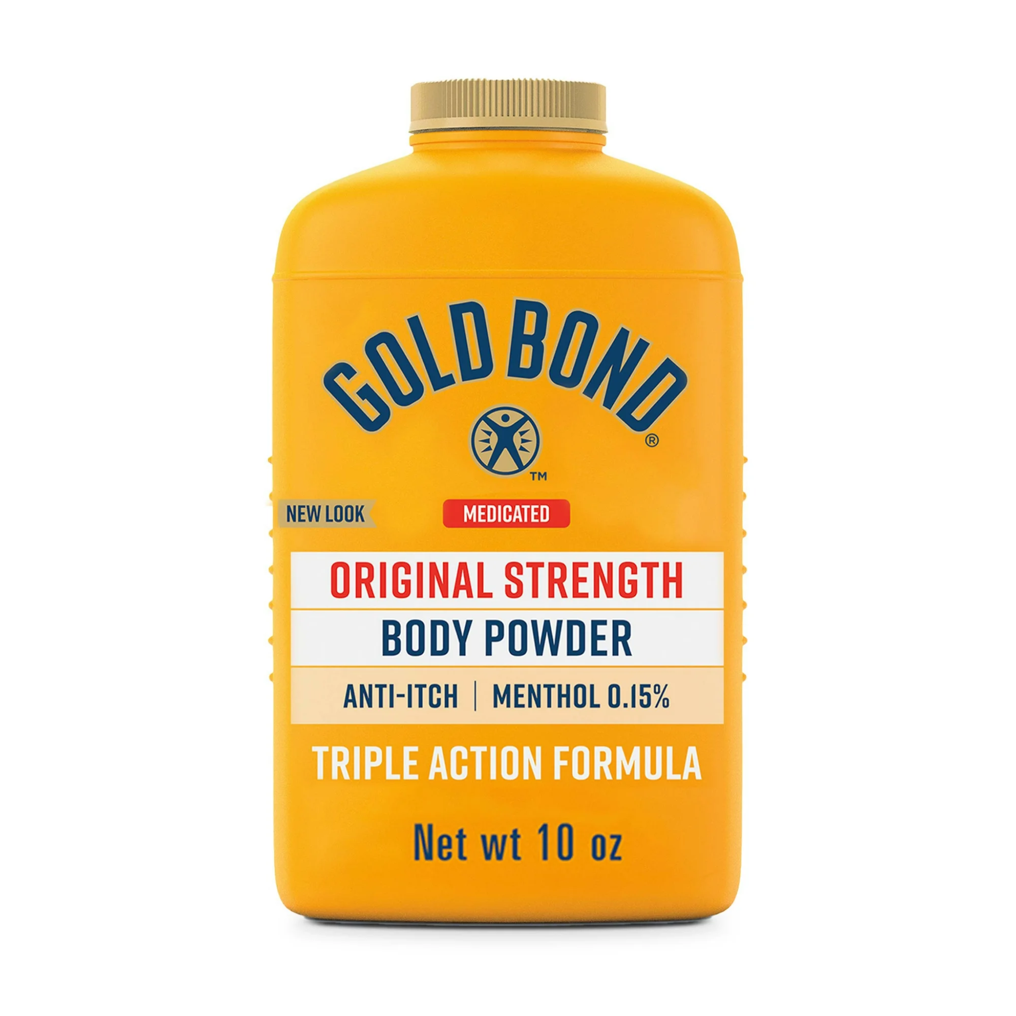 Gold Bond, Medicated Triple Action Body Powder, Cooling Menthol for Anti-Chafing, Talc-Free, 10 oz