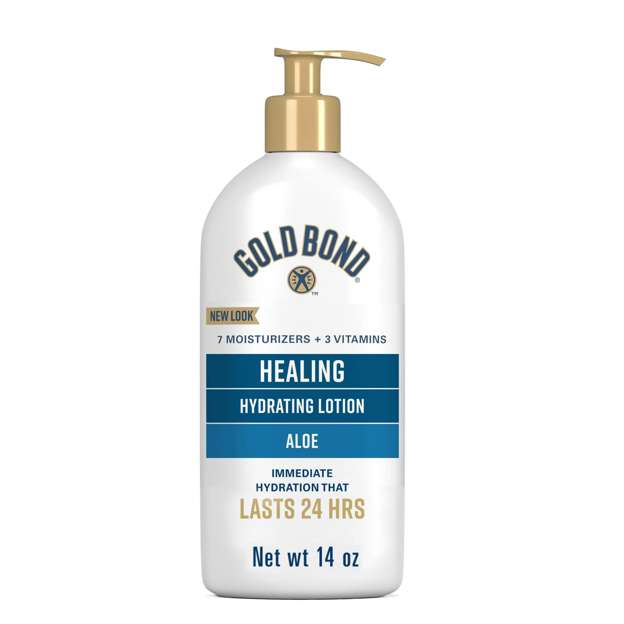 Gold Bond, Healing Hydrating Moisturizer, Nourishing Hand, Face & Body Lotion for Dry to Extra Dry Skin, 14 oz Bottle