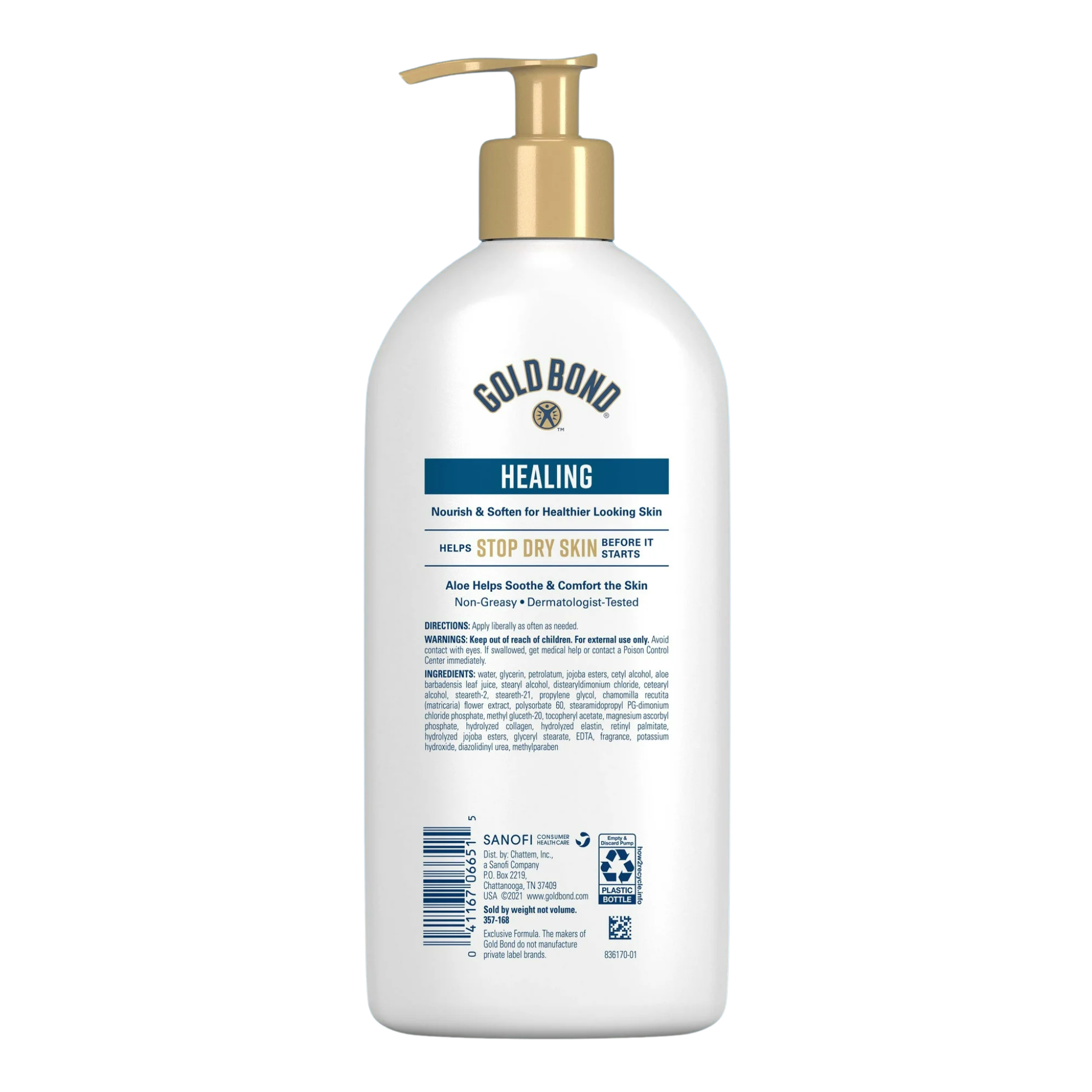 Gold Bond, Healing Hydrating Moisturizer, Nourishing Hand, Face & Body Lotion for Dry to Extra Dry Skin, 14 oz Bottle