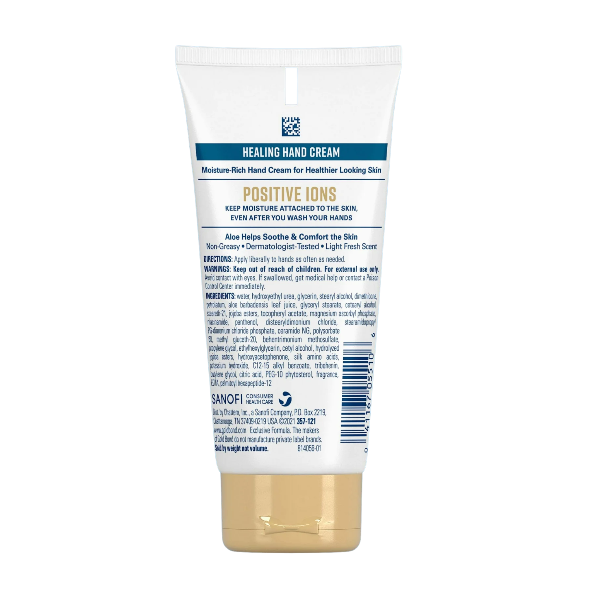 Gold Bond, Healing Hydrating Moisturizer, Nourishing Hand, Face & Body Lotion for Dry to Extra Dry Skin, 3 oz Tube