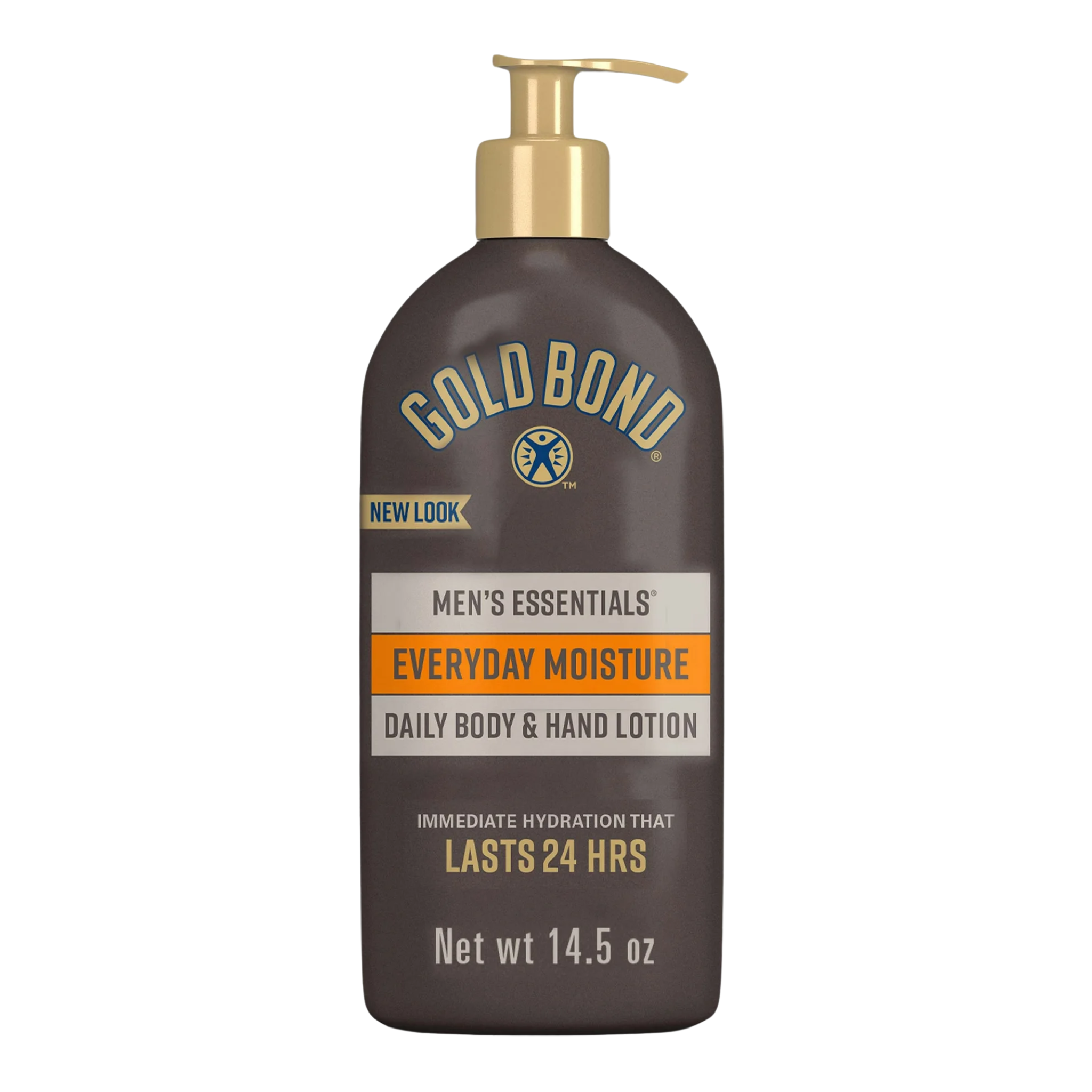 Gold Bond, Men's Essentials Everyday Moisture Body & Hand Lotion, With Vitamin C for Hydrated Skin, 14.5 oz Bottle