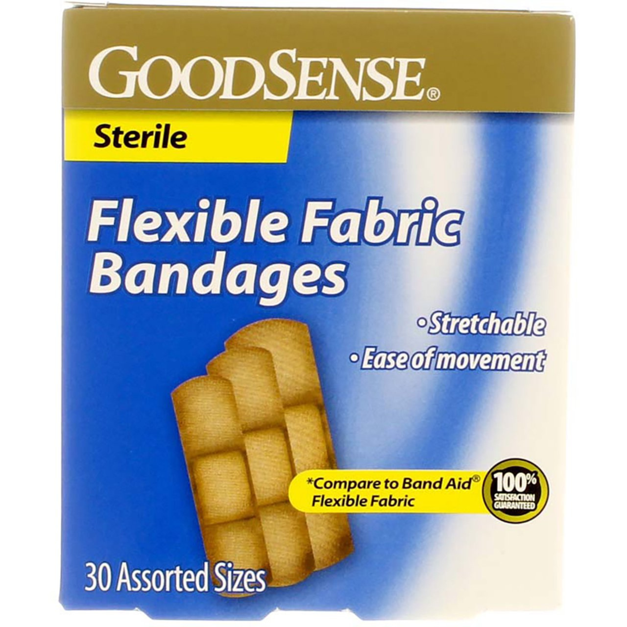 GoodSense Fabric Bandages - Assorted 30 Count