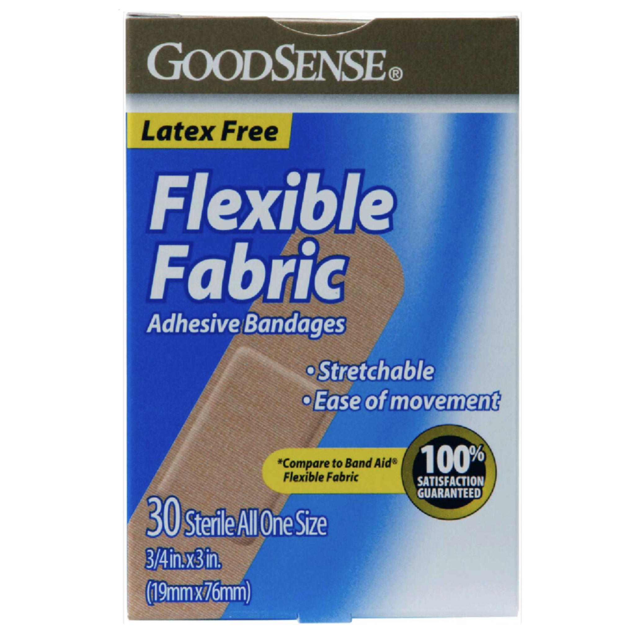 GoodSense Flexible Fabric Bandages, 30 ct