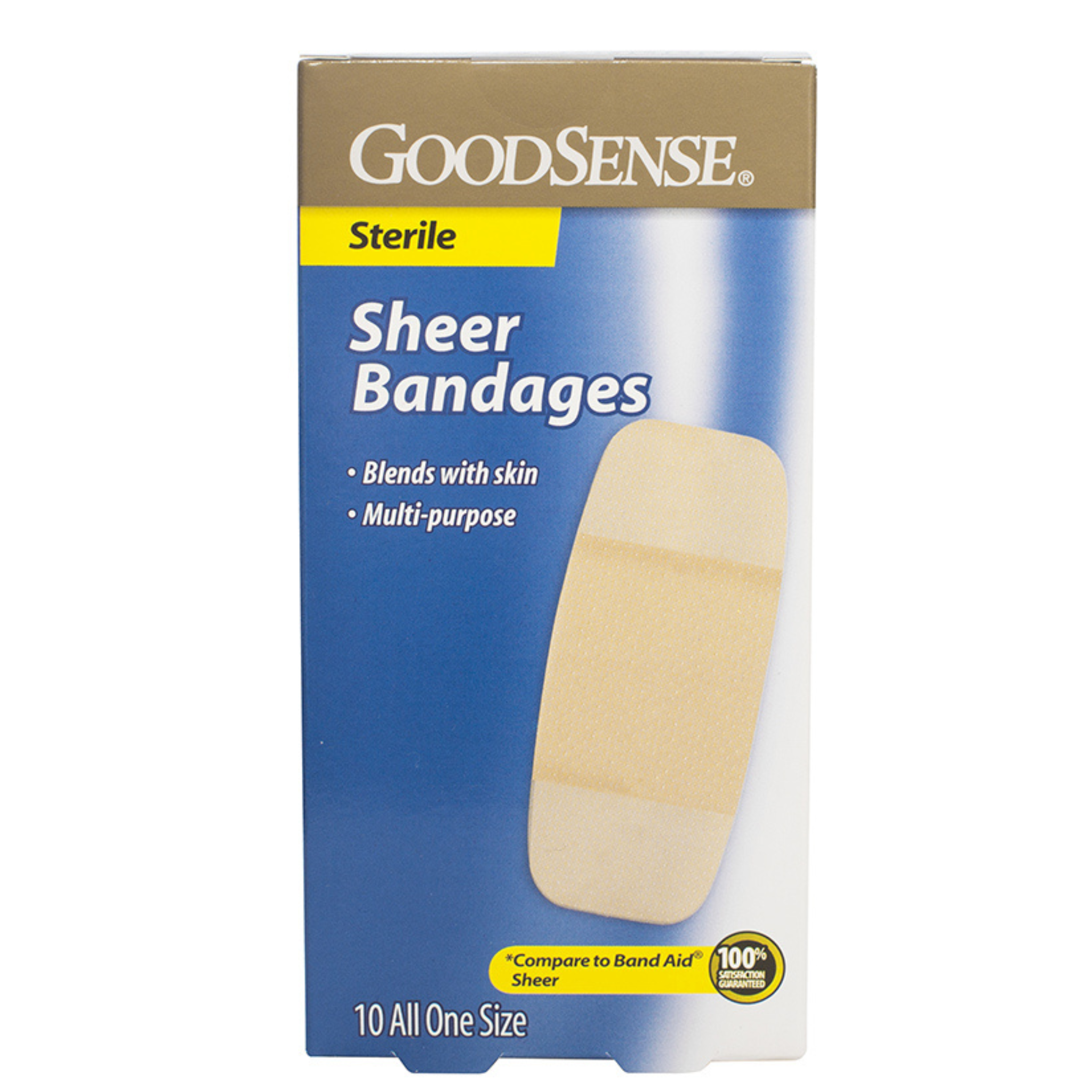 GoodSense Sterile Sheer Bandage, 2"x4, 10 Count