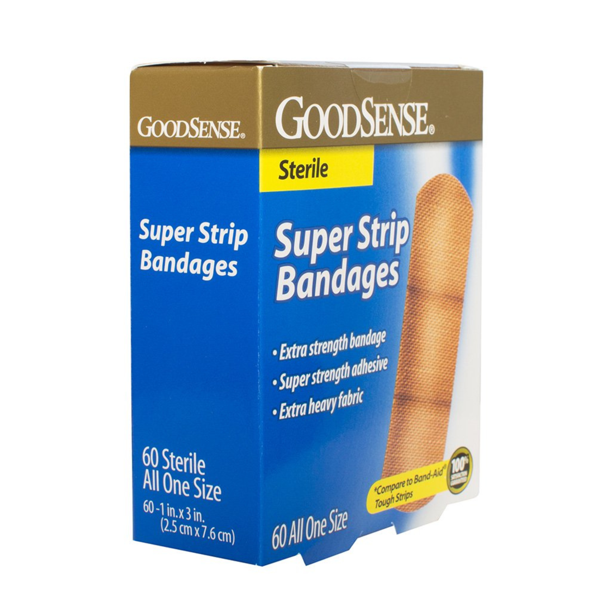 GoodSense Super Strip Bandages All One Size 60 CT