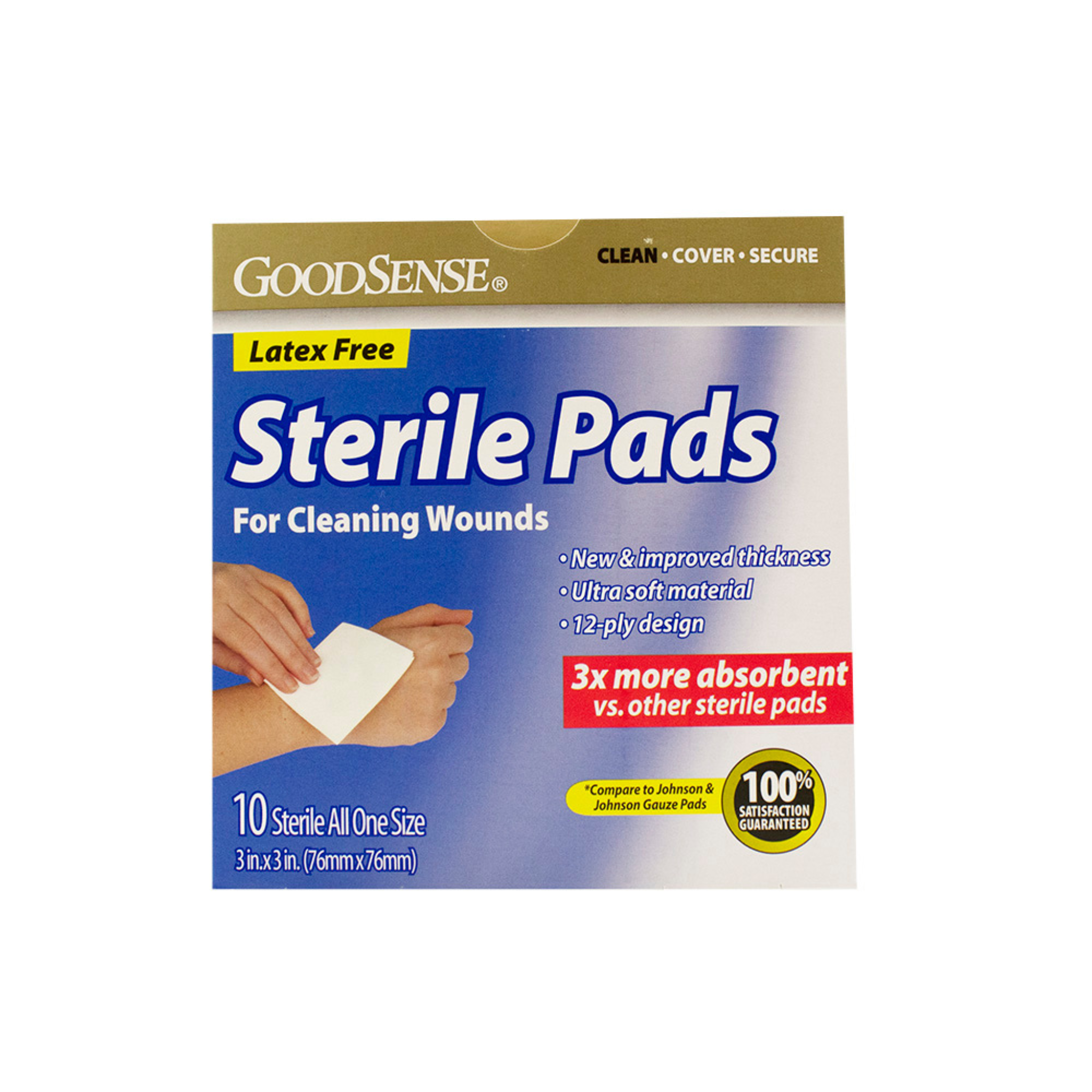 Goodsense Sterile Pads 3x3" 10 Count