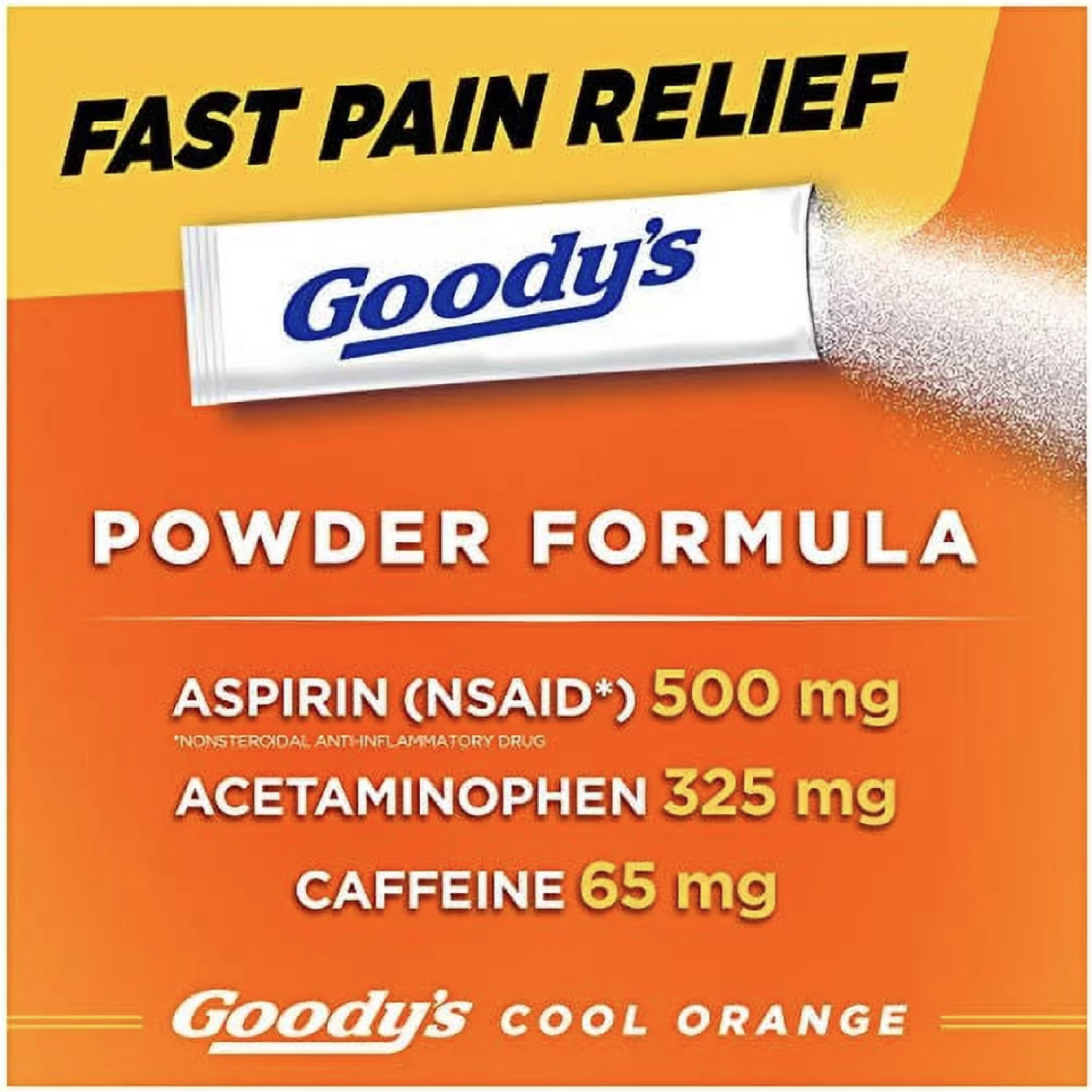 Goody's Extra Strength Headache Powders, Cool Orange, Pack of 6, 4 Count