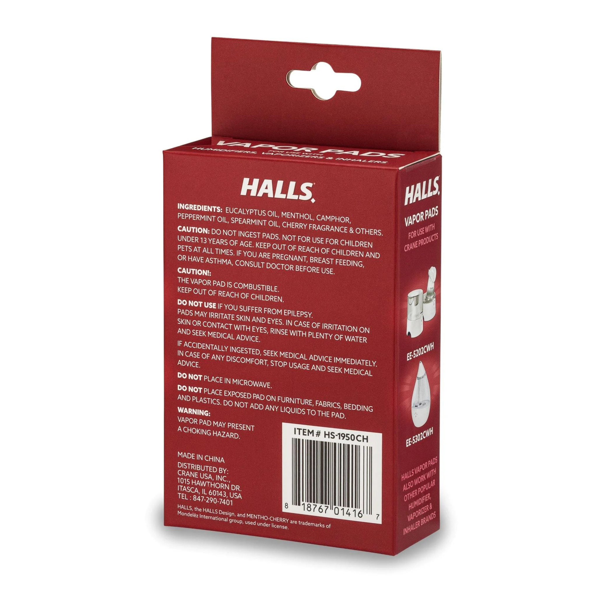 HALLS Mentho-Cherry Scented Vapor Pads, 12 Count