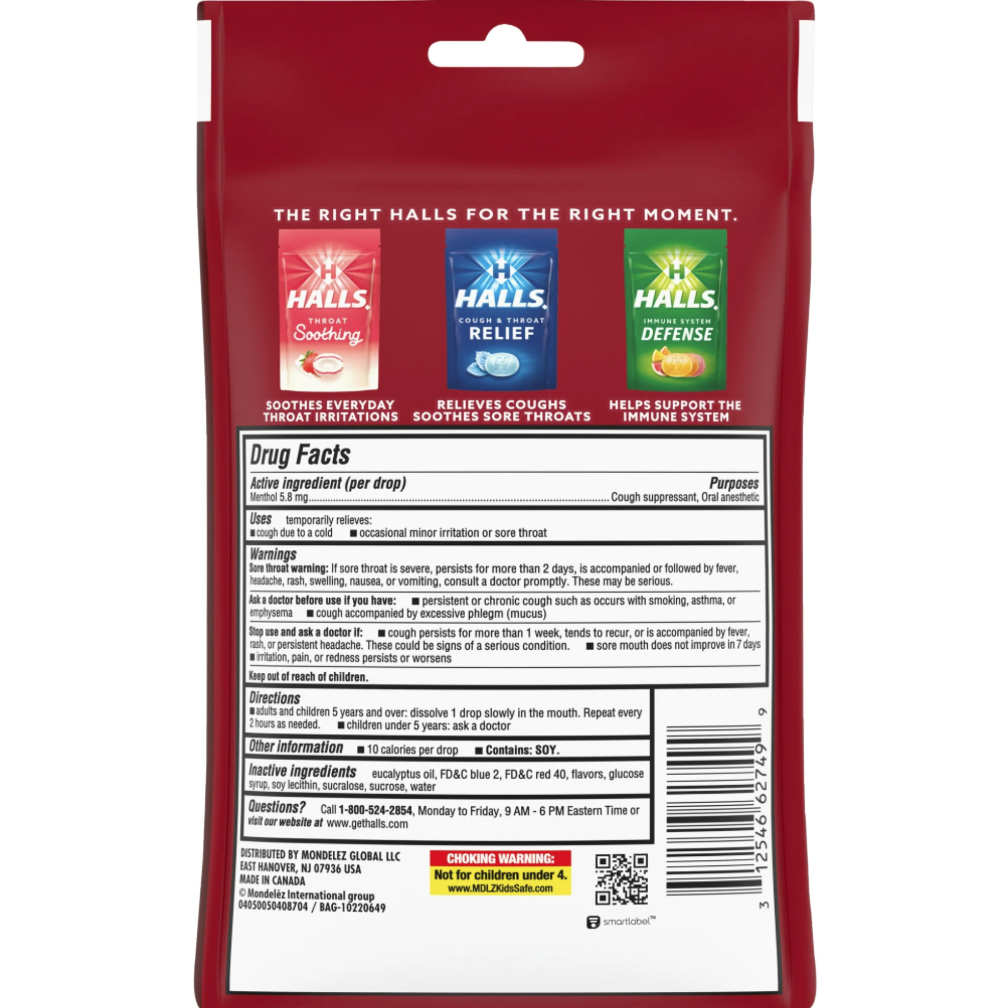 Halls Relief Cherry Cough Drops, 30 Drops