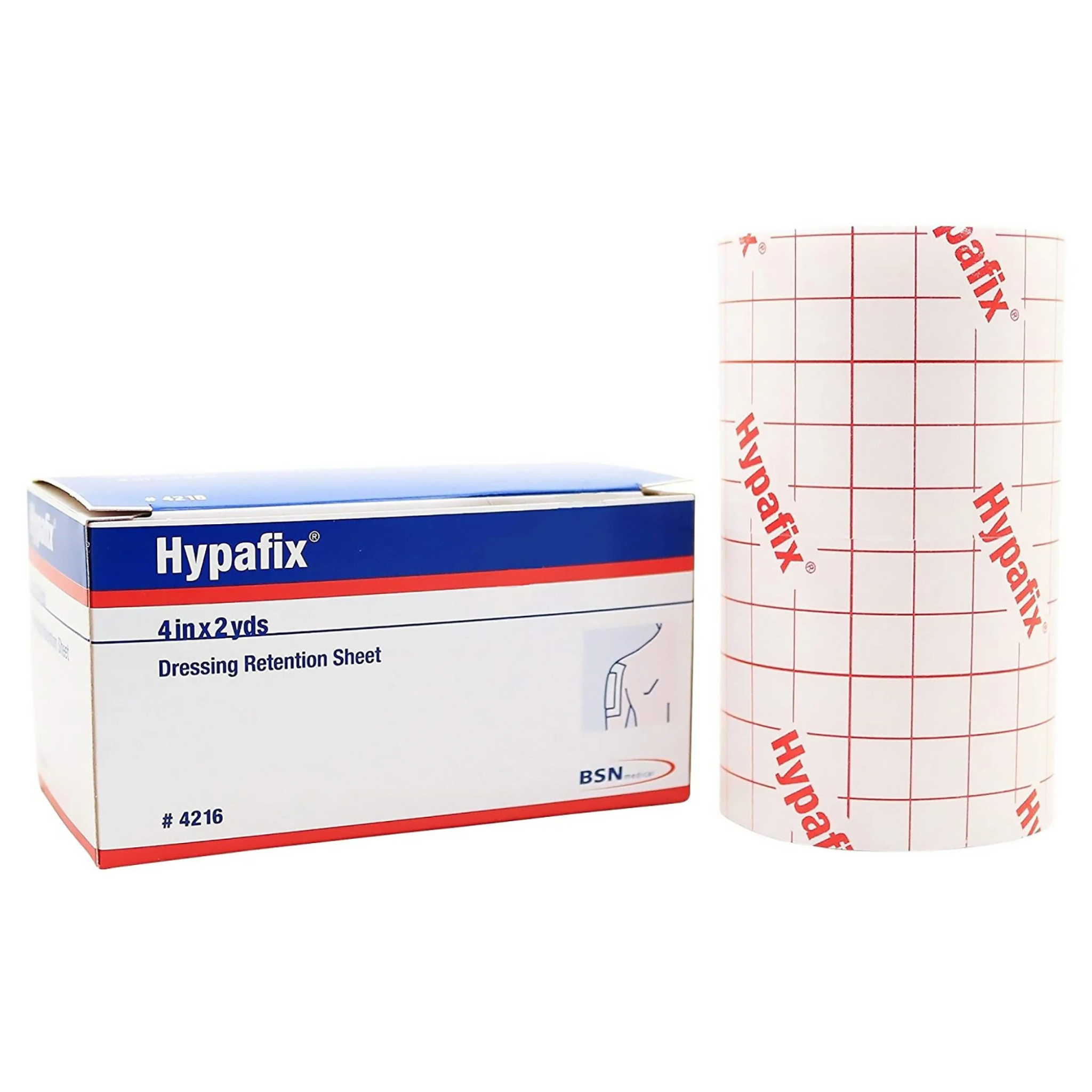 Hypafix, Nonwoven Dressing Retention Tape, Secure and Gentle for Wound Care, 4 Inch x 2 Yard, White