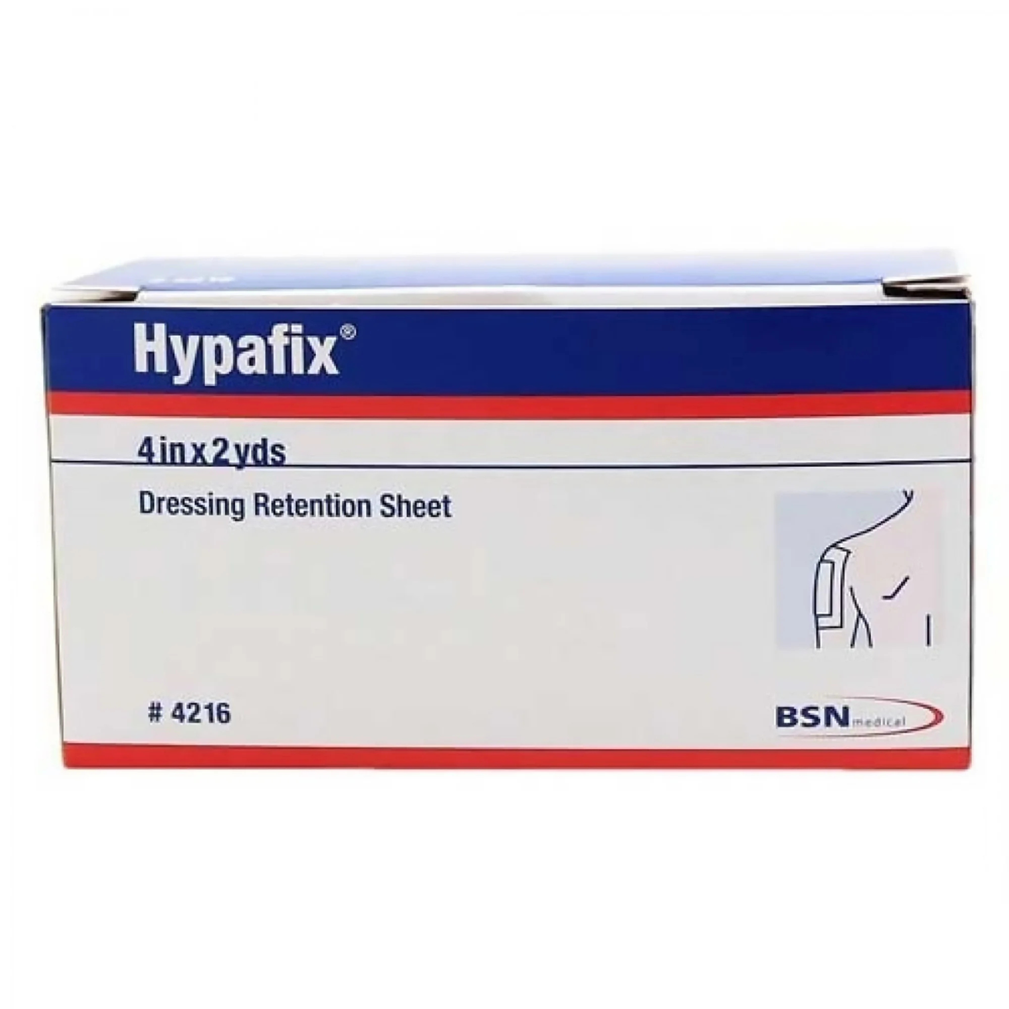 Hypafix, Nonwoven Dressing Retention Tape, Secure and Gentle for Wound Care, 4 Inch x 2 Yard, White