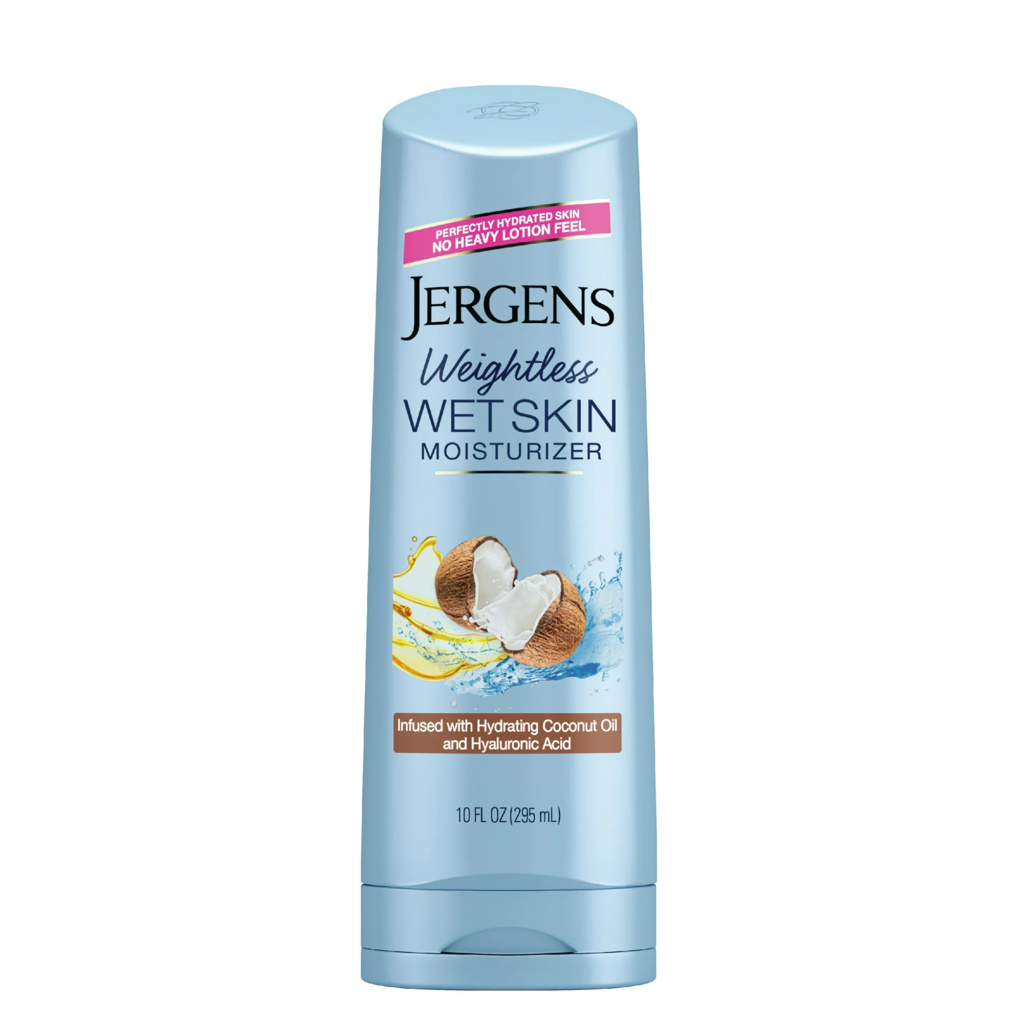 Jergens, Wet Skin Body Moisturizer, In-Shower Lotion for Dry Skin with Coconut Oil, 10 oz Bottle