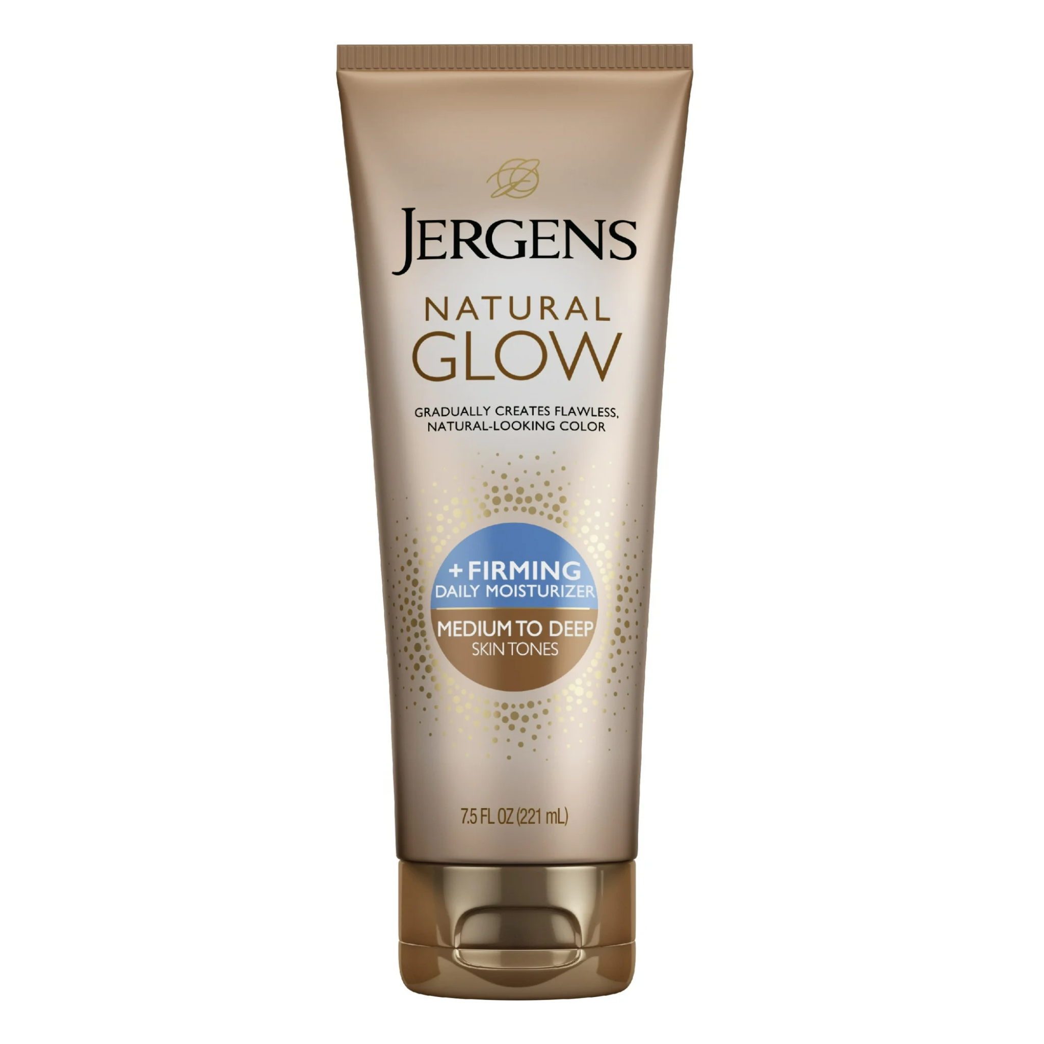 Jergens, Natural Glow Firming Daily Moisturizer, Medium to Tan Sunless Tanner Lotion, 7.5 oz Tube