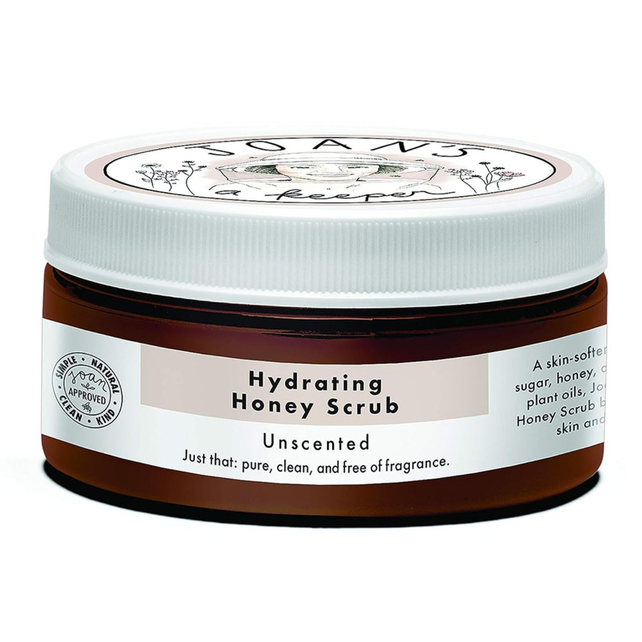 Joan’s A Keeper, Hydrating Honey Scrub, Moisturizes Dry Skin with Pure Honey, Unscented, 8 Oz