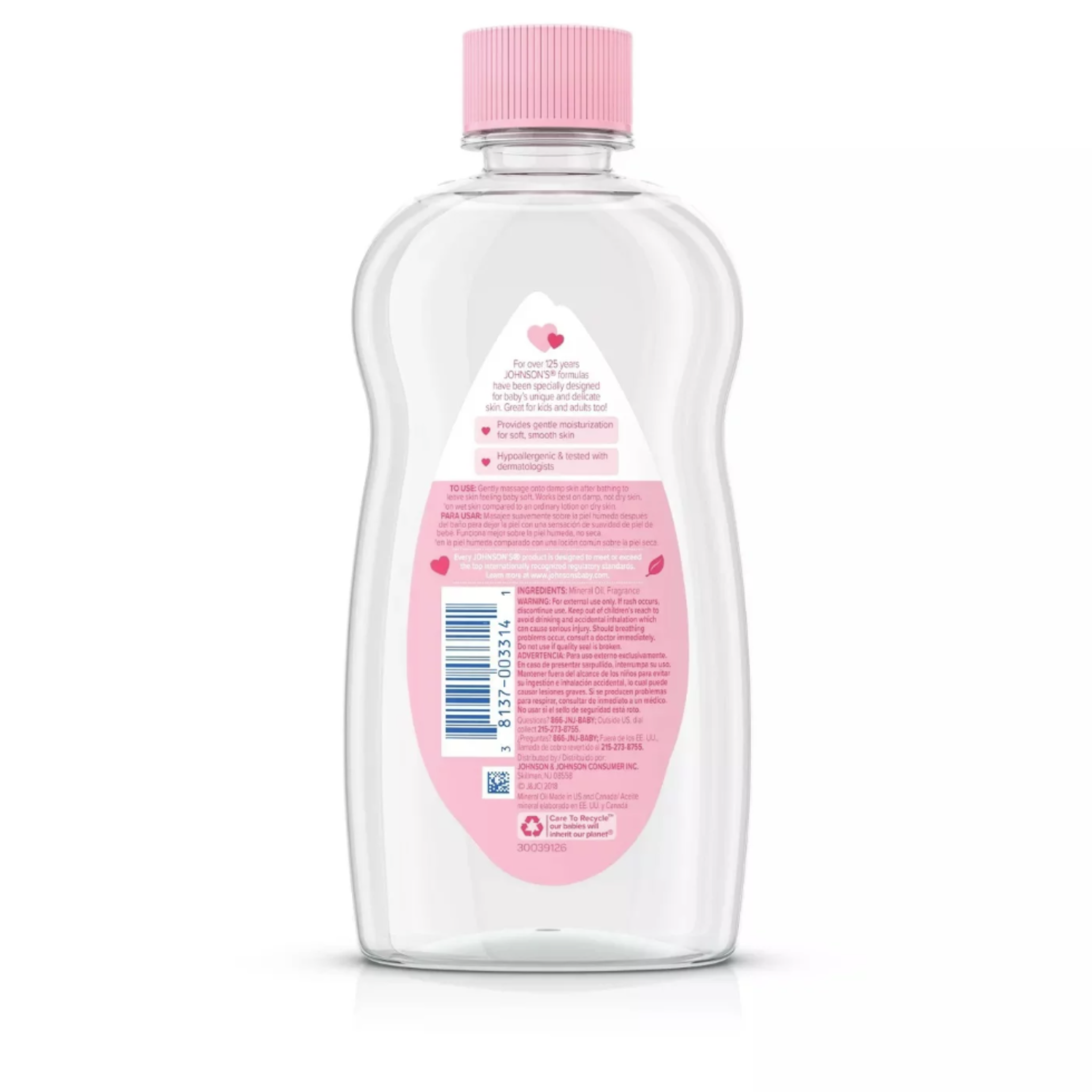 Johnson And Johnson Baby Oil Original 14 Oz.