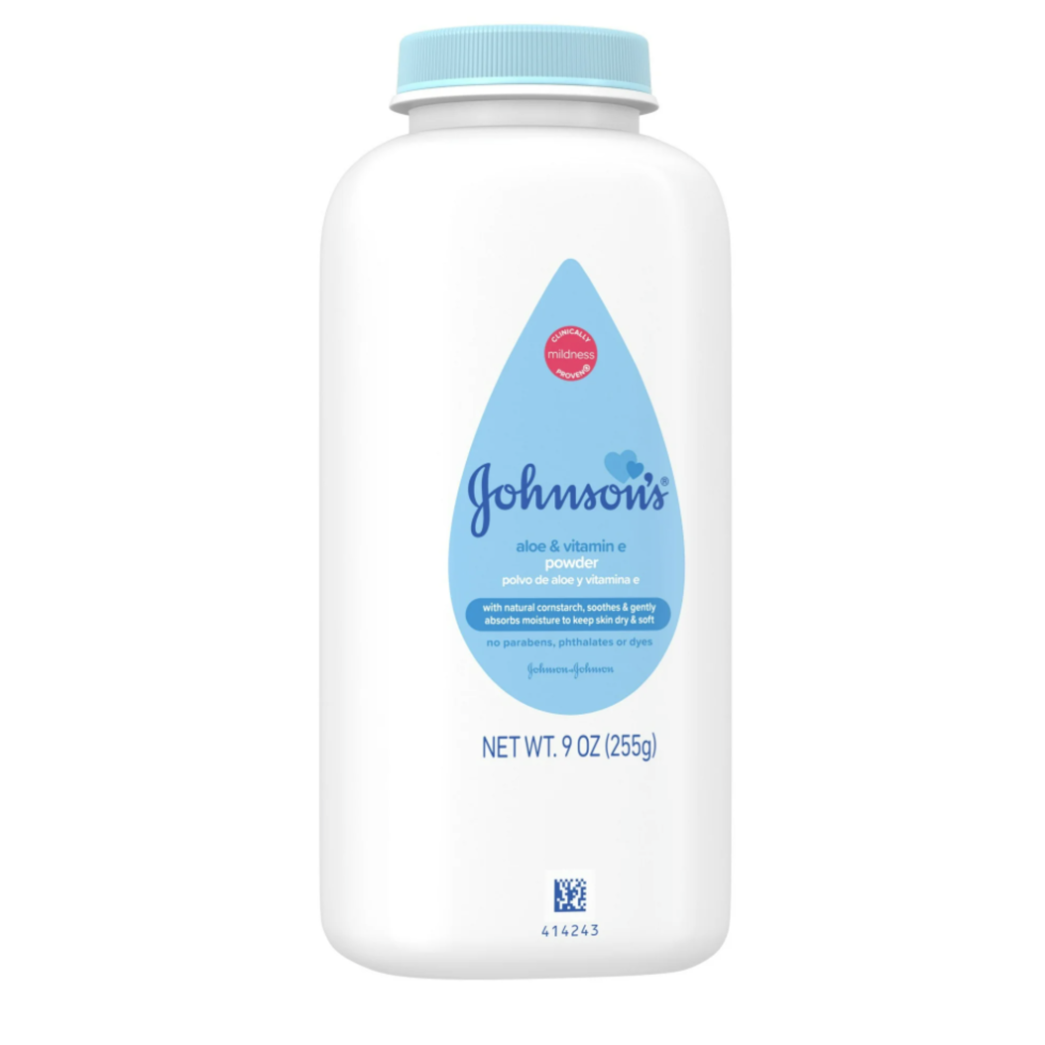 Johnson's Cornstarch Baby Powder with Aloe & Vitamin E, 9 oz