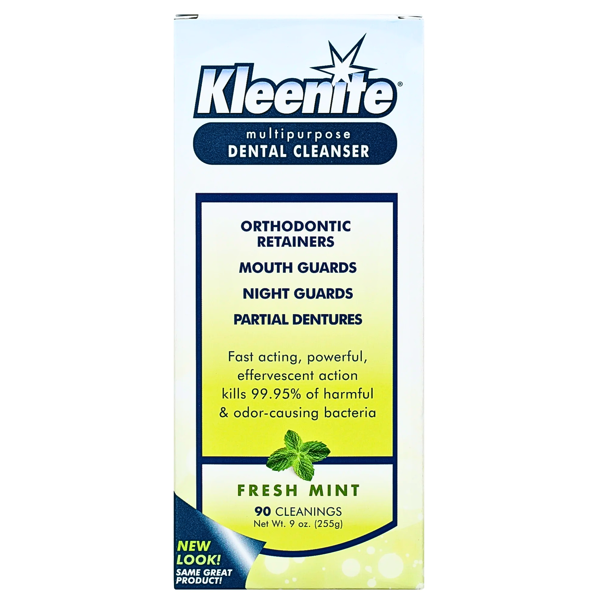 Kleenite, Dental Appliance Cleaner, Removes Stains and Odors, Safe for Retainers and Dentures, 8 oz