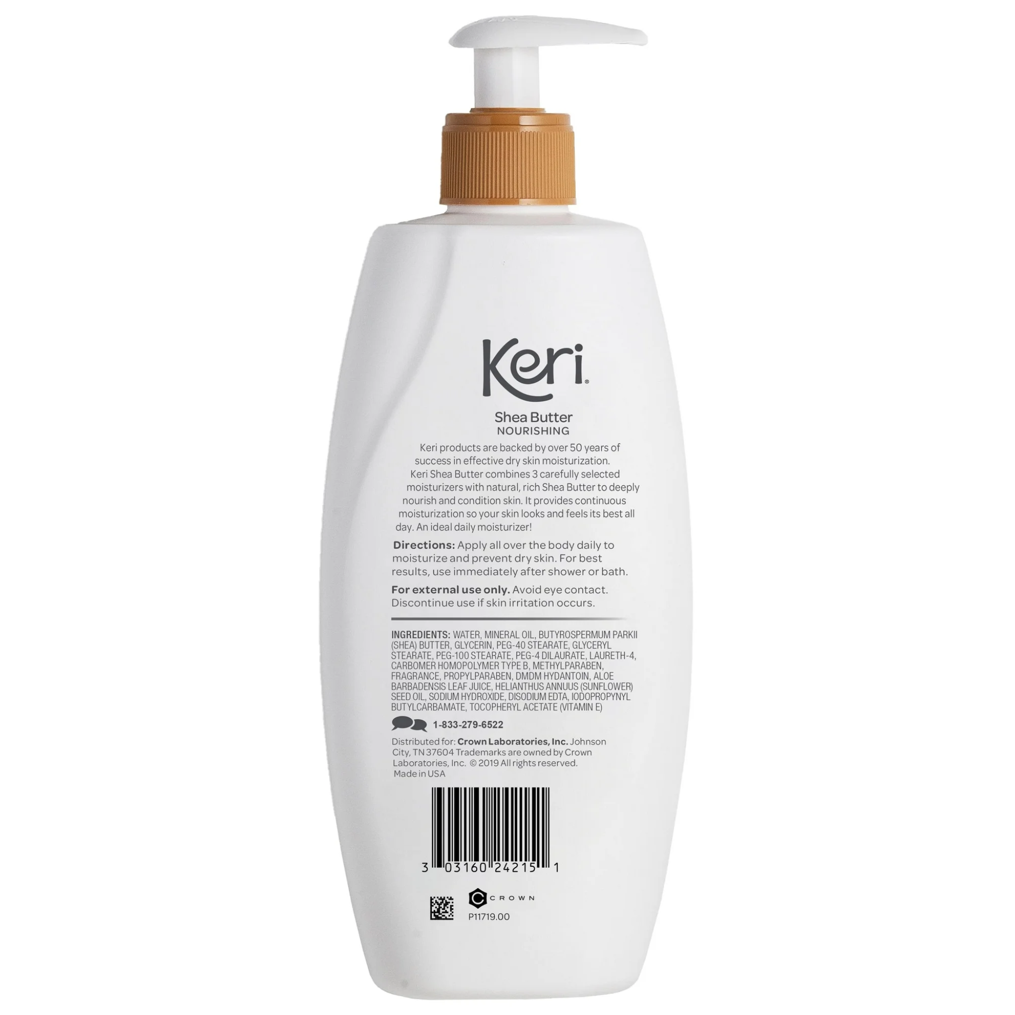 Keri, Nourishing Whole Body Therapy Lotion, Shea Butter & Vitamin E, 15 oz Bottle