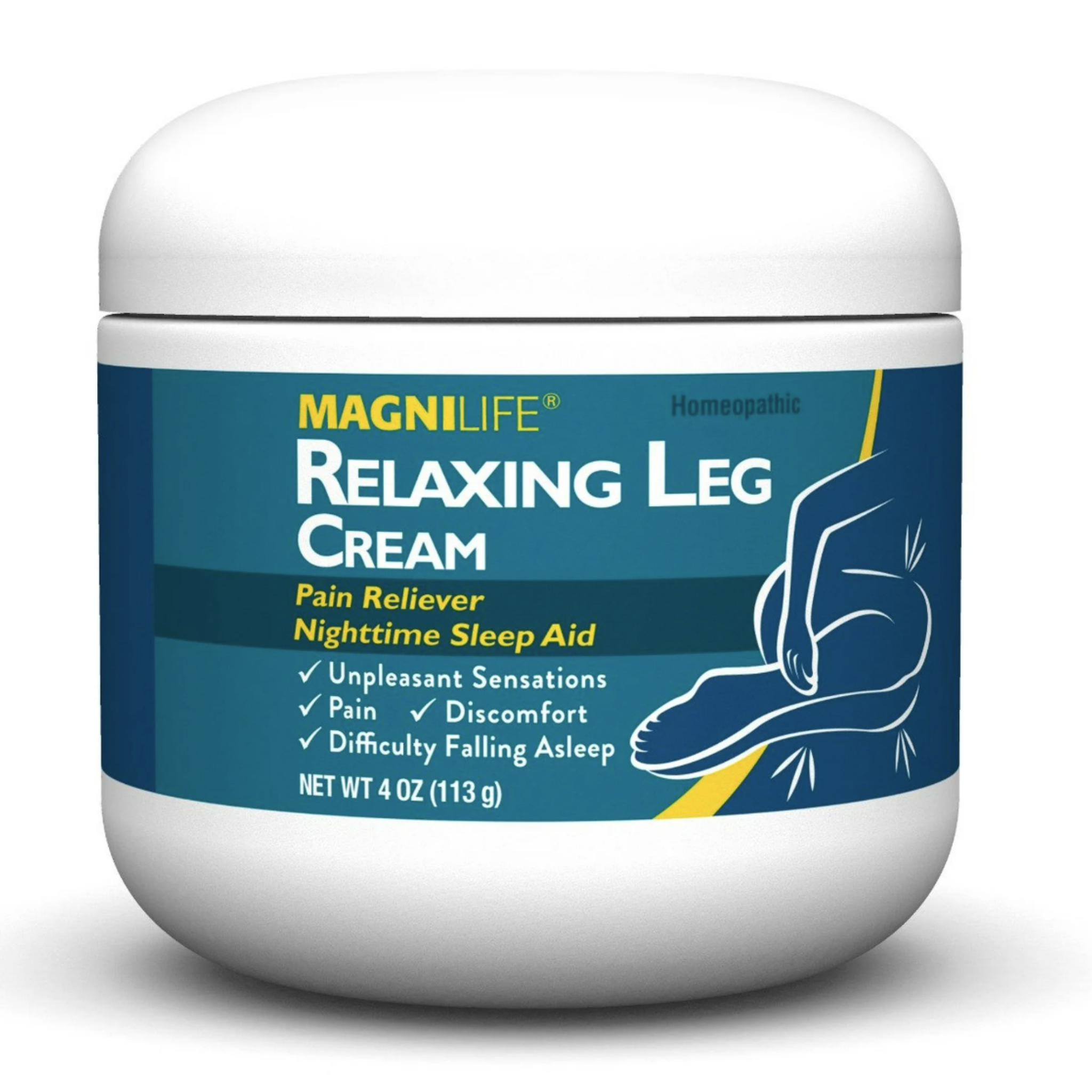 MagniLife Relaxing Leg Cream, Pain Reliever, 4 oz