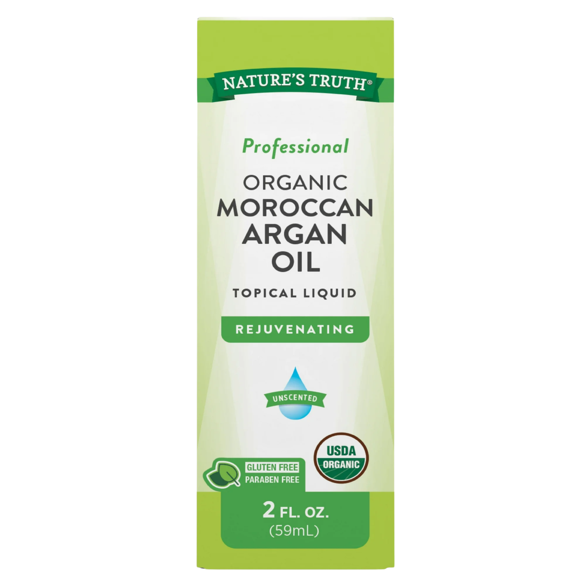 Nature's Truth, 100% Pure Organic Moroccan Argan Oil, Hydrating for Hair, Skin & Nails, 2 fl oz Bottle