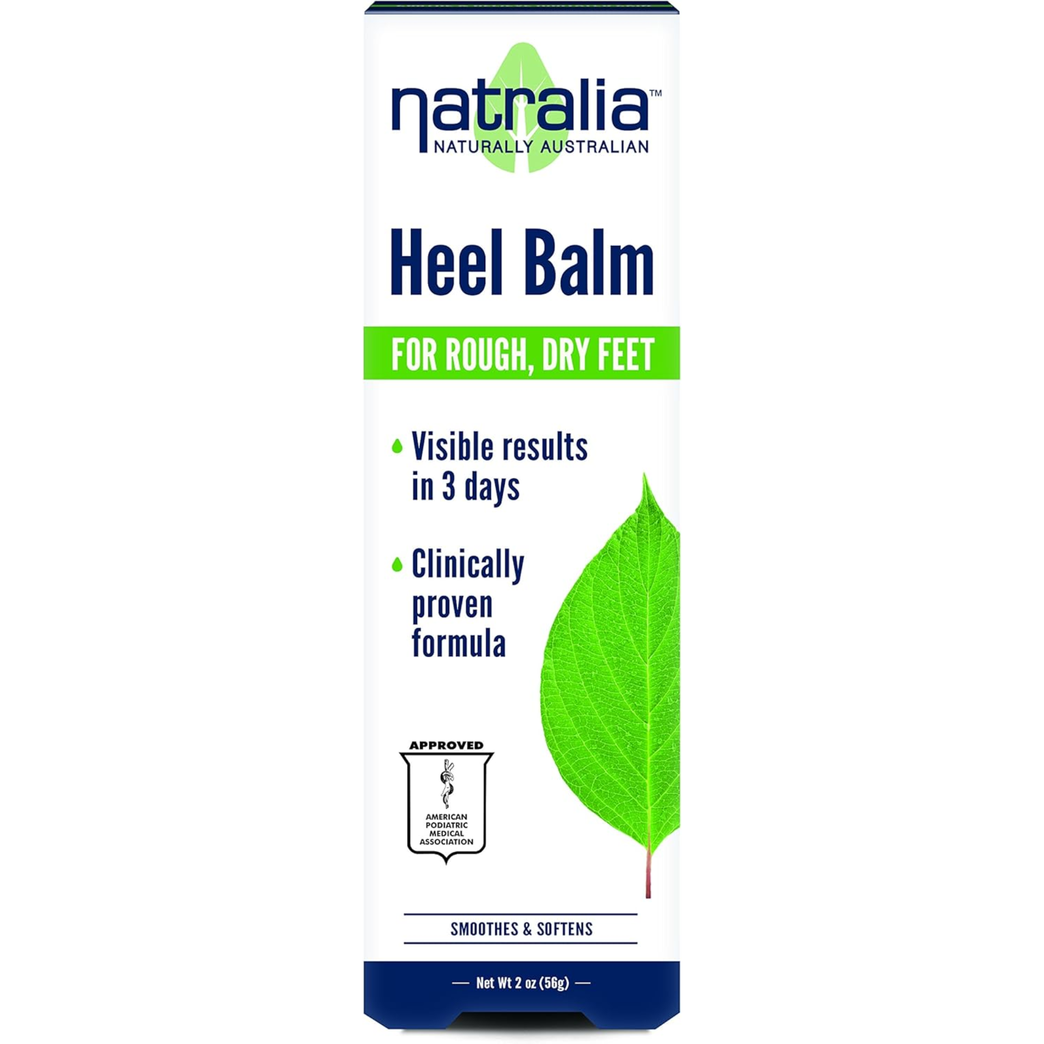 Natralia, Heel Balm, Intensive Hydrating Treatment for Dry, Cracked Heels, 2 Ounce Tube