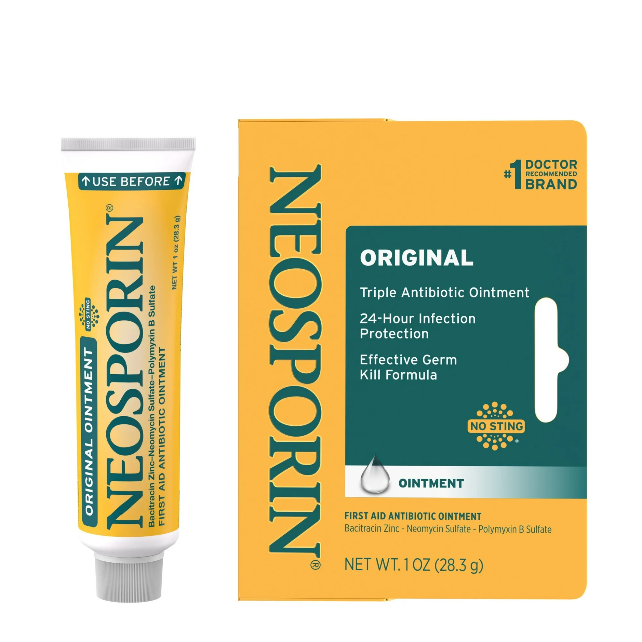 Neosporin Original First Aid Antibiotic Bacitracin Ointment, 1 oz