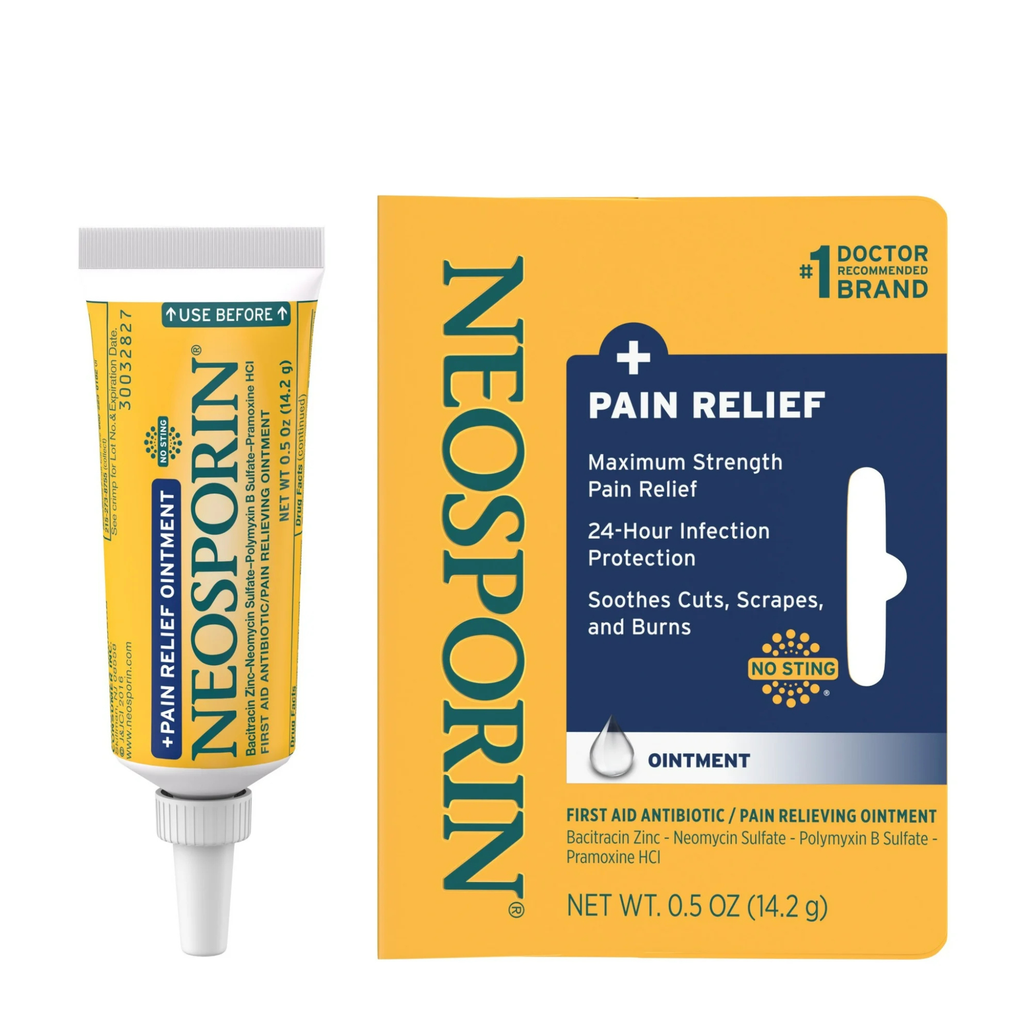 Neosporin + Pain Relief Dual Action Topical Antibiotic Ointment,.5 oz