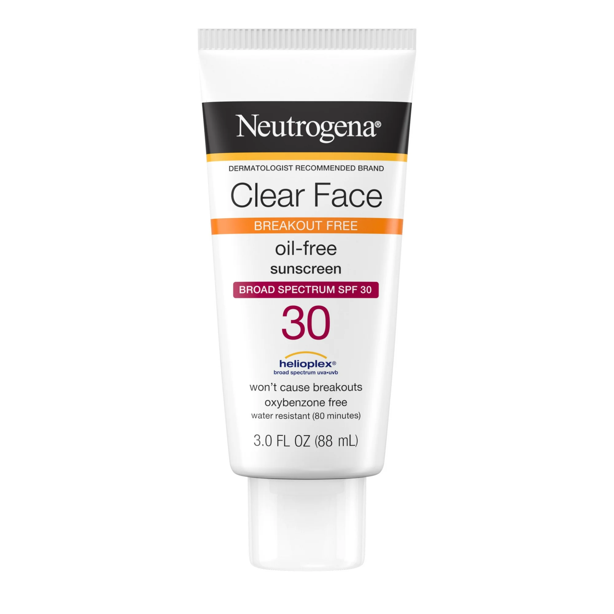 Neutrogena, Clear Face Liquid Lotion Sunscreen, SPF 30 Oil-Free Formula, Broad-Spectrum Protection, 3.0 Fl Oz