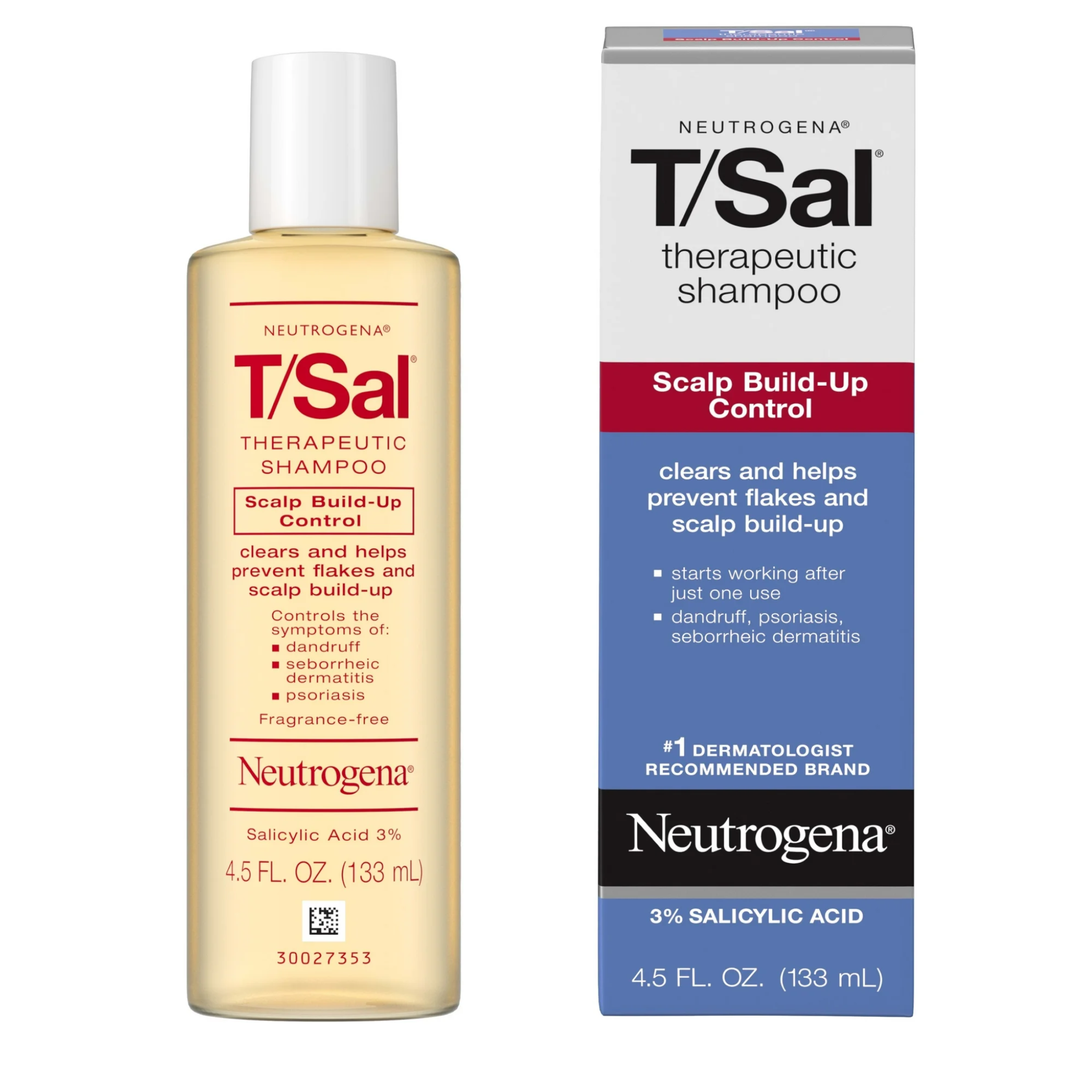 Neutrogena, T/Sal Therapeutic Shampoo, 3% Salicylic Acid Formula for Scalp Care, 4.5 fl. oz