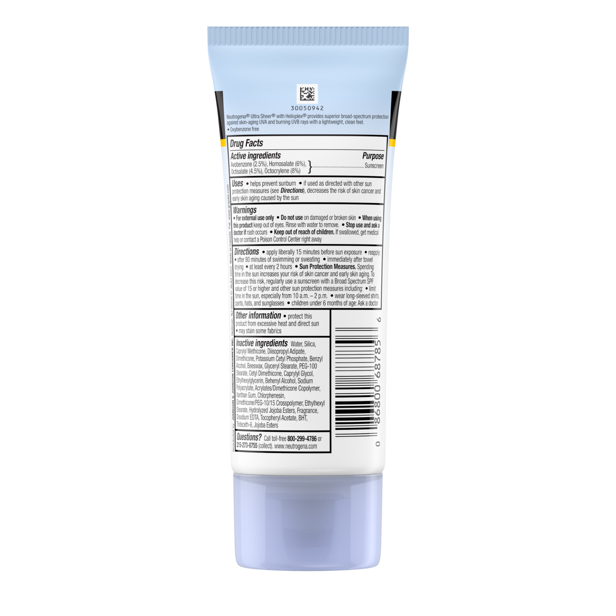 Neutrogena, Ultra Sheer Dry-Touch Sunscreen, SPF 30 Broad-Spectrum Protection, Lightweight & Non-Greasy, 3.0 Fl Oz