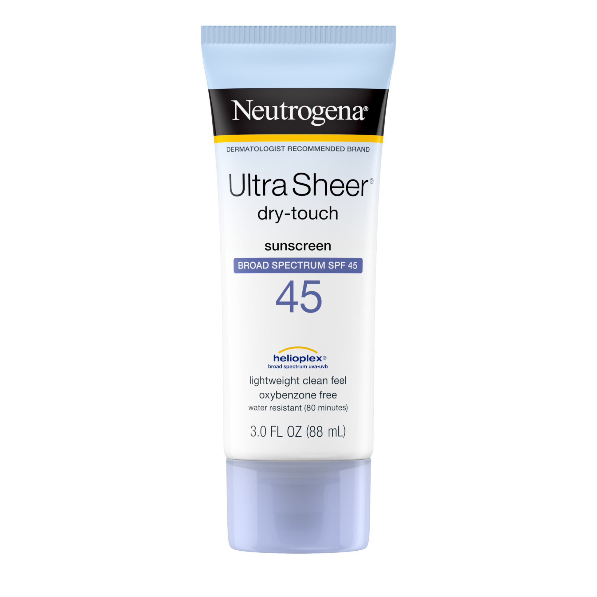 Neutrogena, Ultra Sheer Dry-Touch Sunscreen, SPF 45 Broad-Spectrum Protection, Lightweight & Non-Greasy, 3.0 Fl Oz