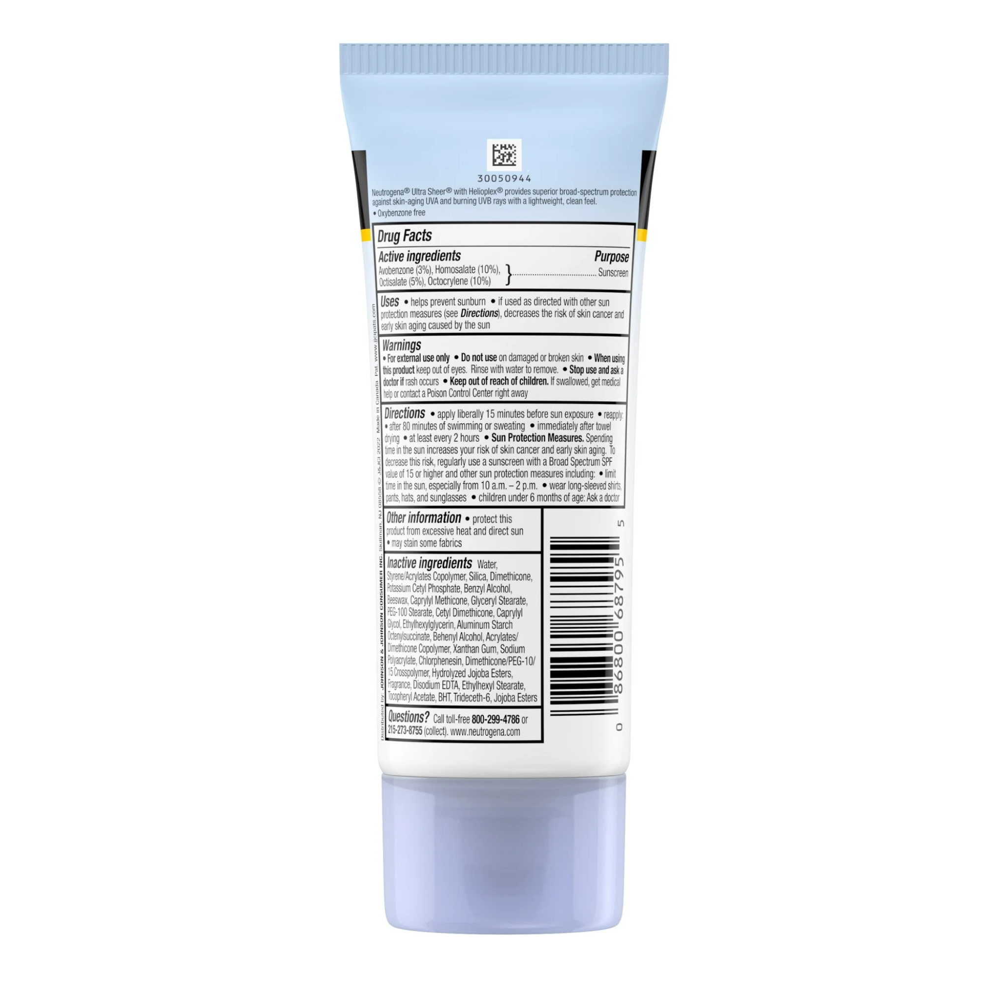 Neutrogena, Ultra Sheer Dry-Touch Sunscreen, SPF 45 Broad-Spectrum Protection, Lightweight & Non-Greasy, 3.0 Fl Oz