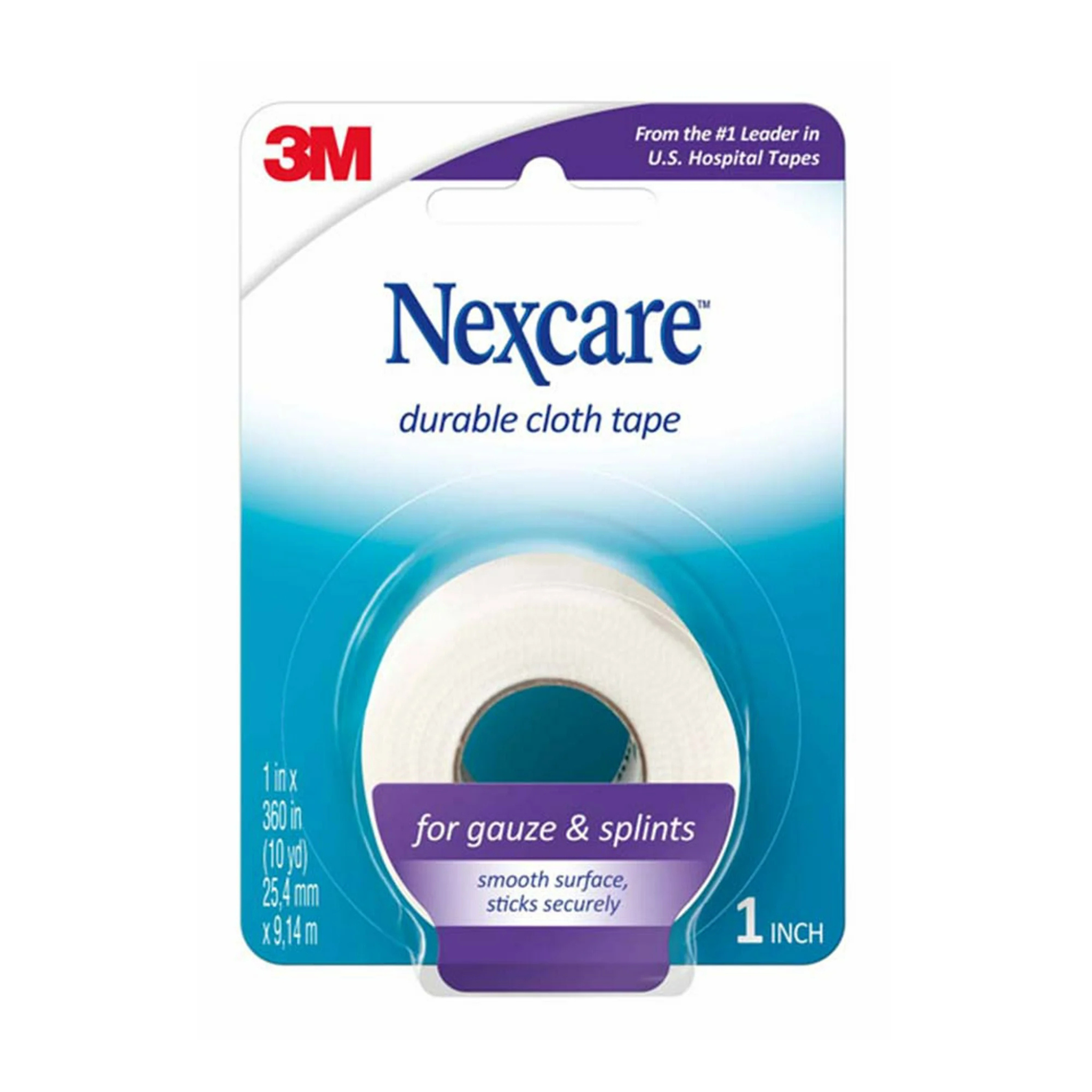 Nexcare, Durable Cloth Tape, Strong Adhesion for Medical and First Aid Use, 1 Inch x 10 Yards