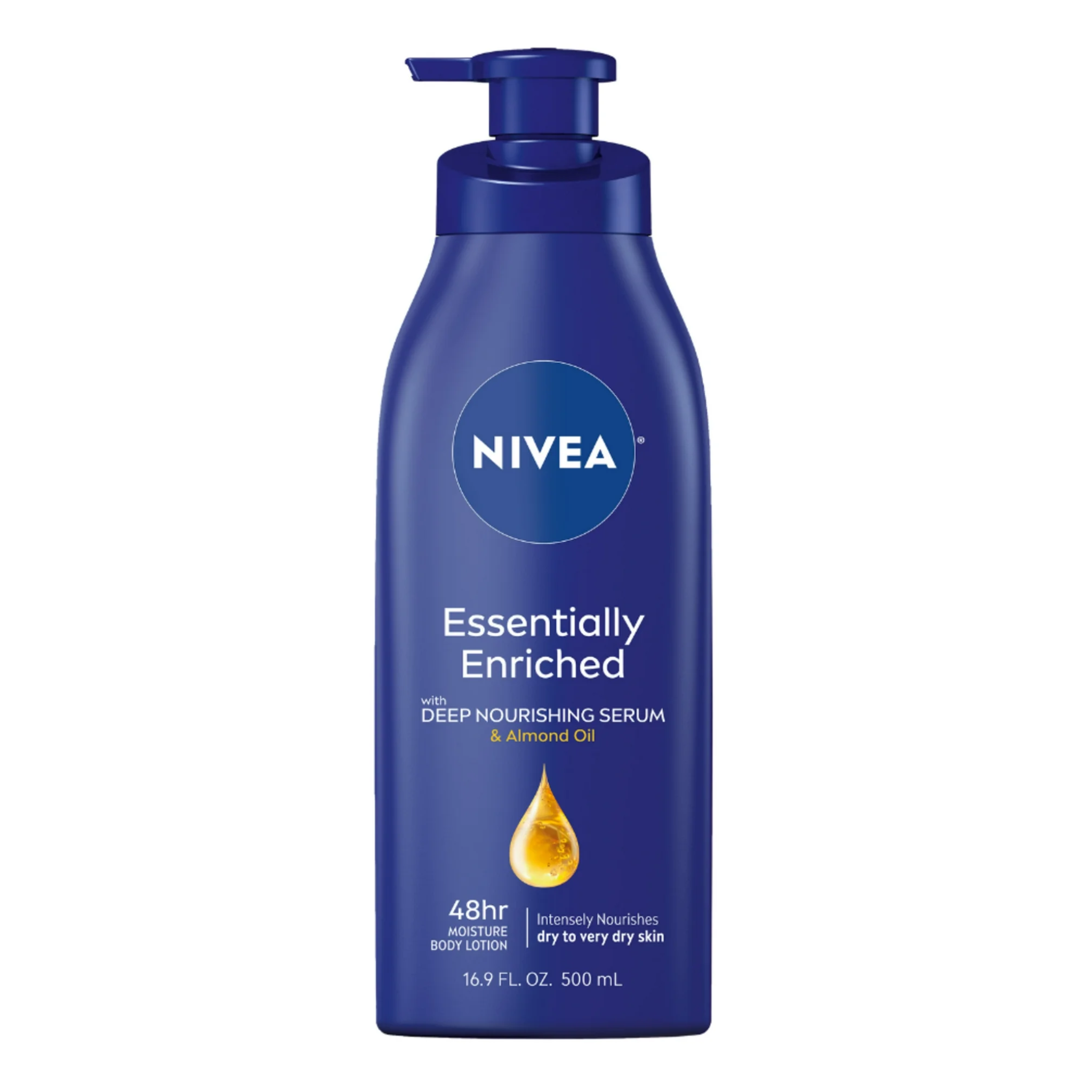 NIVEA, Essentially Enriched Body Lotion, Deep Nourishment for Dry Skin, 16.9 fl oz Pump Bottle