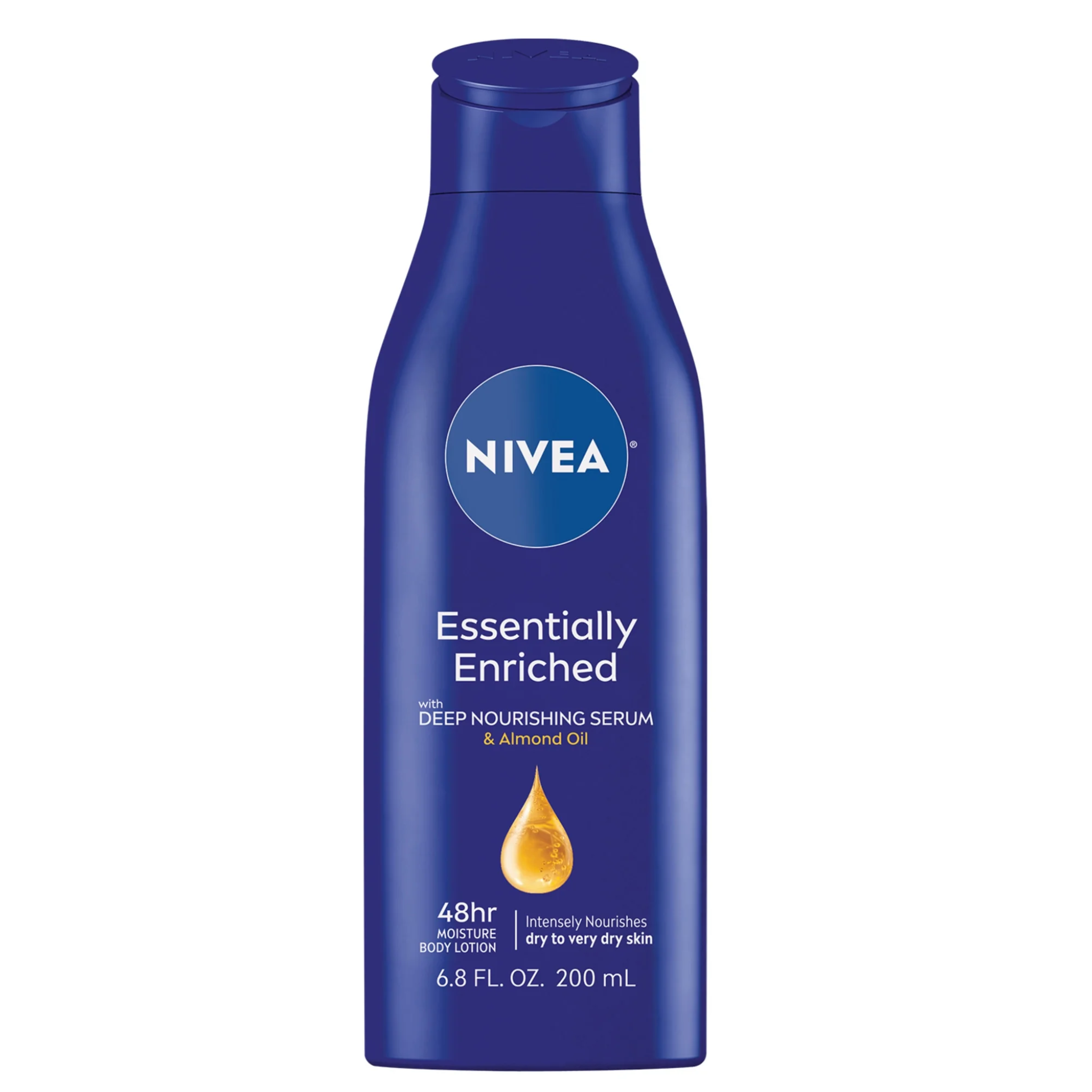 NIVEA, Essentially Enriched Body Lotion, for Dry Skin, 6.8 fl oz Bottle