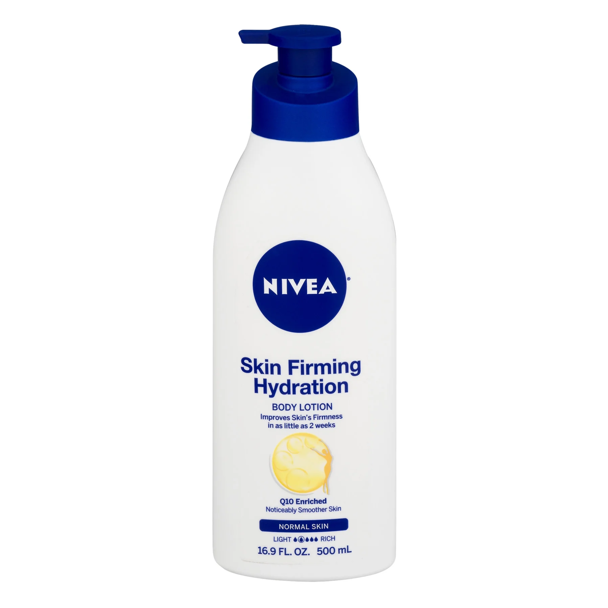 NIVEA, Skin Firming Hydration Body Lotion, with Q10 & Shea Butter, 16.9 fl oz Pump Bottle