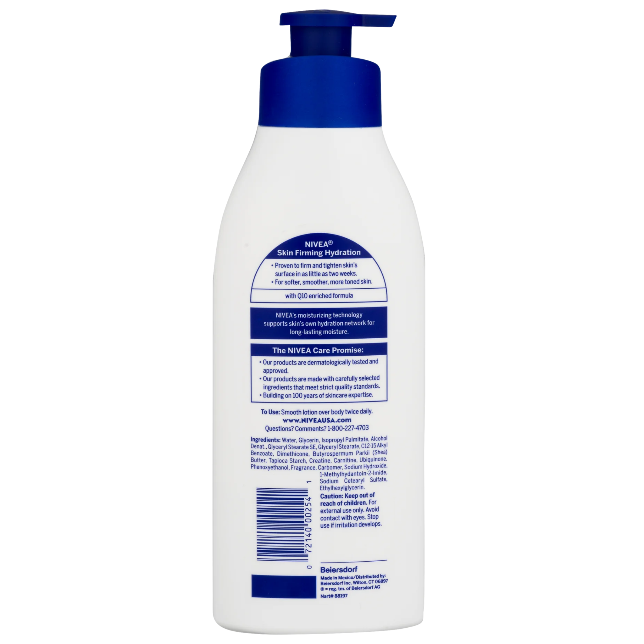 NIVEA, Skin Firming Hydration Body Lotion, with Q10 & Shea Butter, 16.9 fl oz Pump Bottle