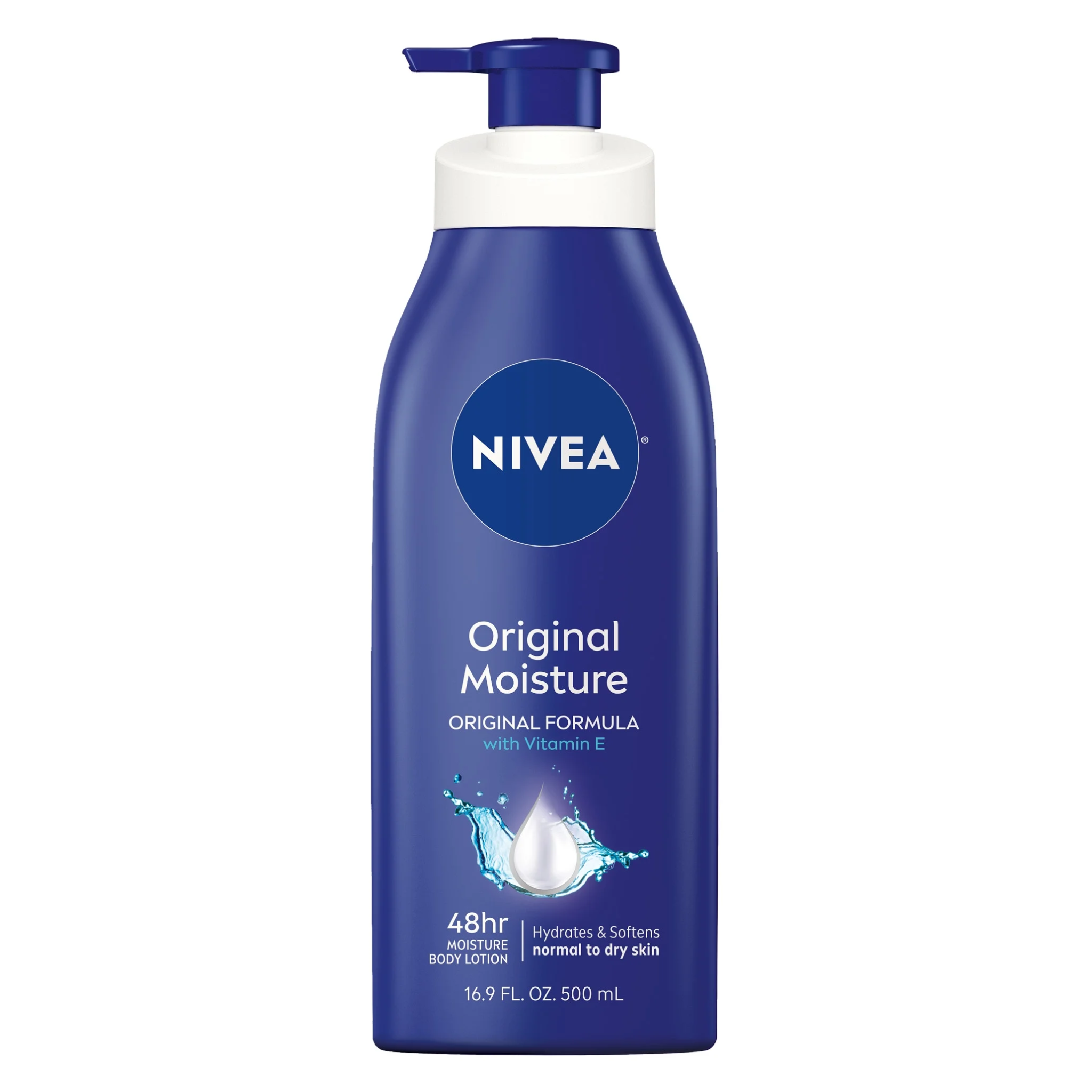 NIVEA, Original Moisture Body Lotion, with Vitamin E for Deep Hydration, 16.9 fl oz Pump Bottle