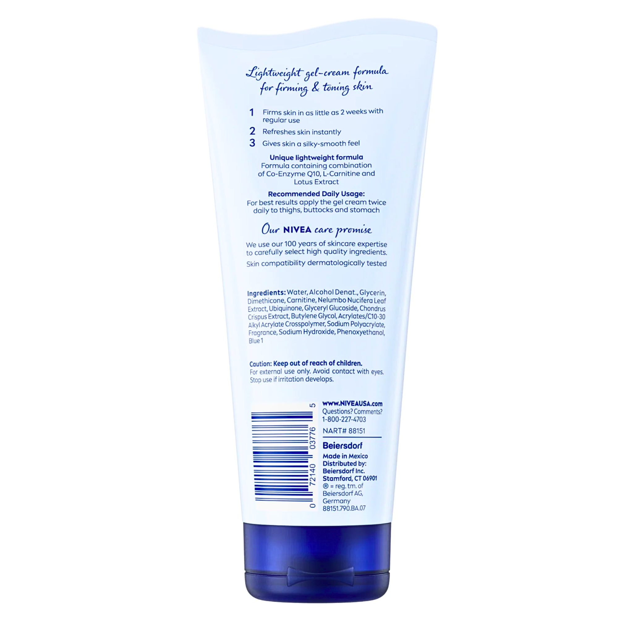 NIVEA, Skin Firming & Toning Body Gel-Cream with Q10, Smooths & Firms Skin, 6.7 oz Tube