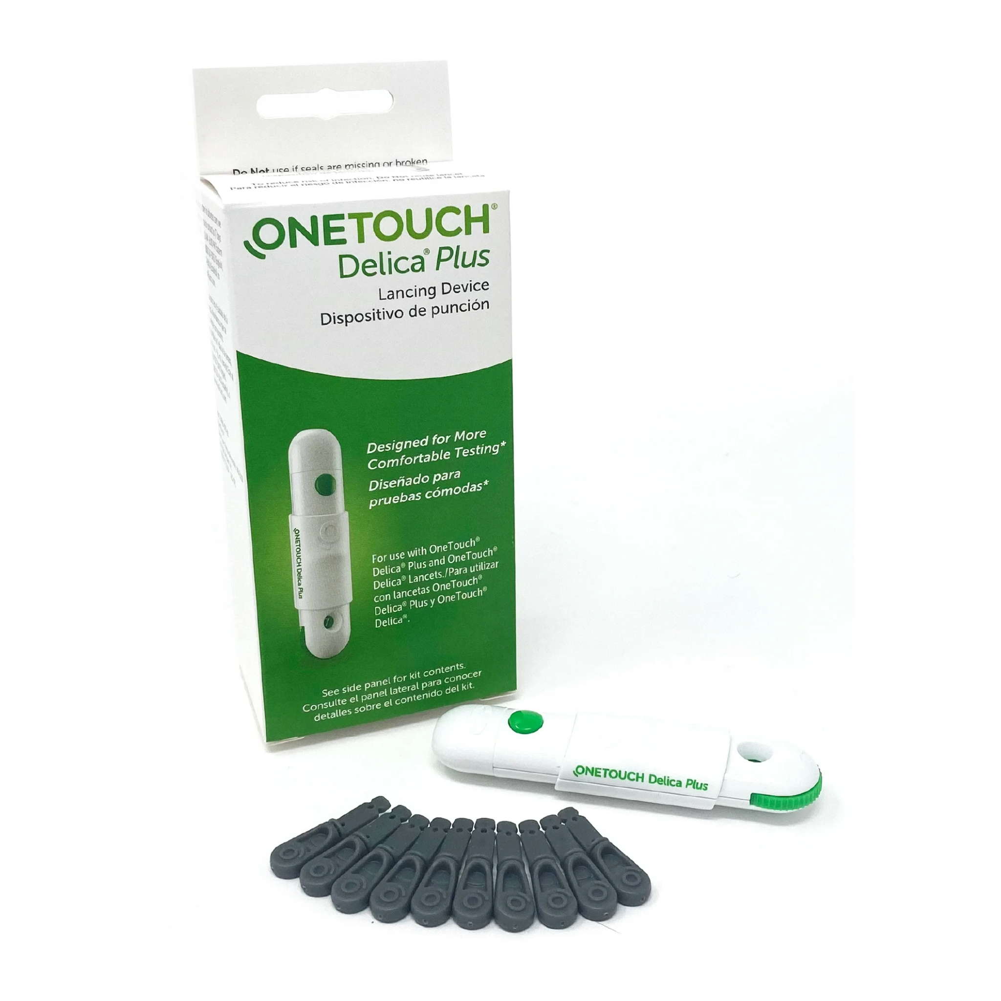 OneTouch Delica Plus, Lancing Device, Precision and Comfort for Diabetes Testing, 1 Device + 10 Lancets