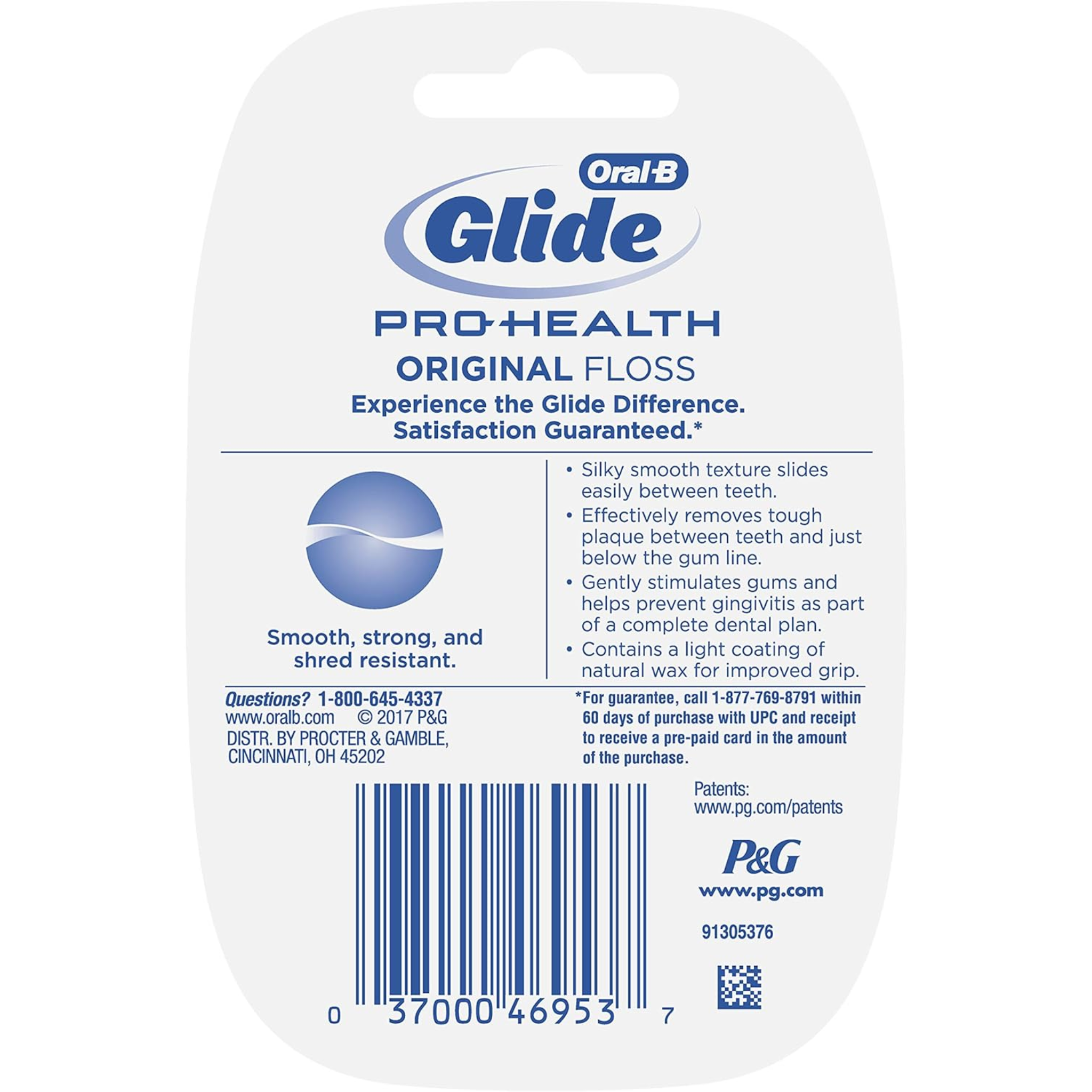 Oral-B, Glide Pro-Health Original Dental Floss, Shred-Resistant for Effective Plaque Removal, 50 m