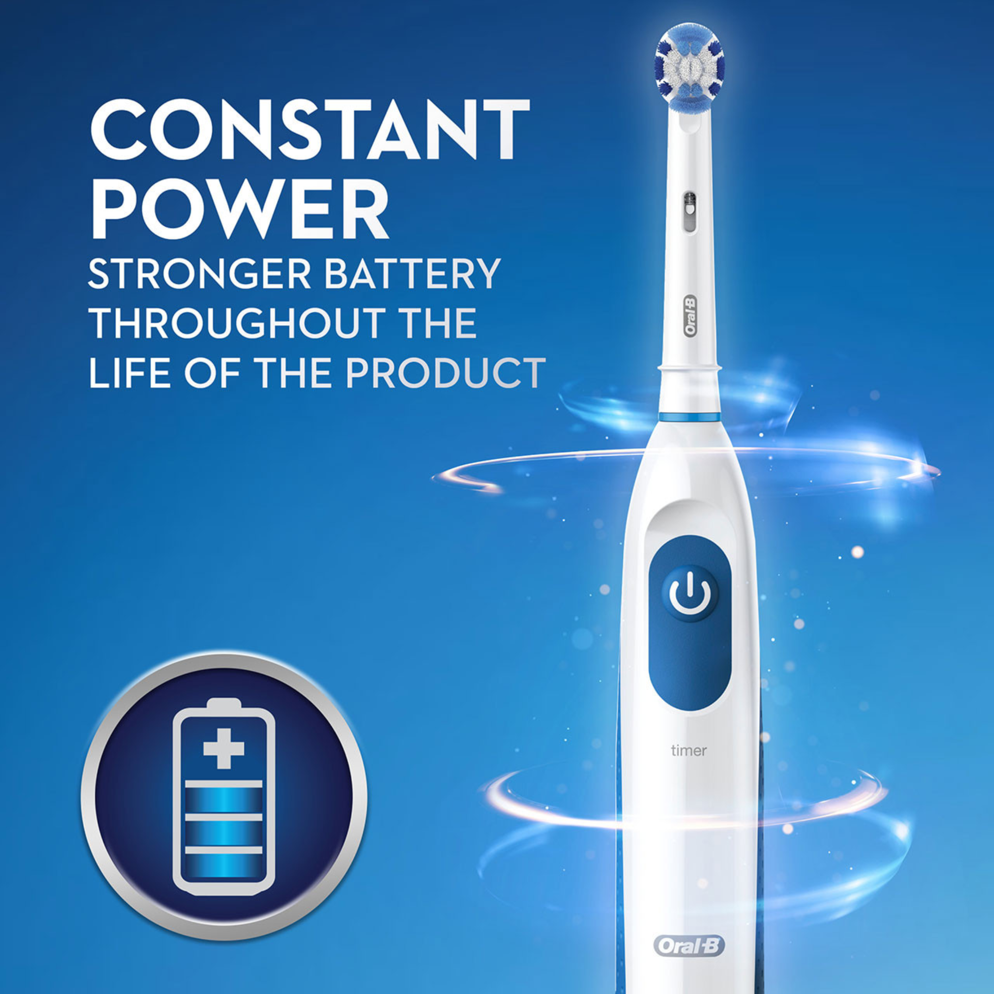 Oral-B, Pro 100 Precision Clean Battery Powered Toothbrush for Effective Oral Care, 1 Count