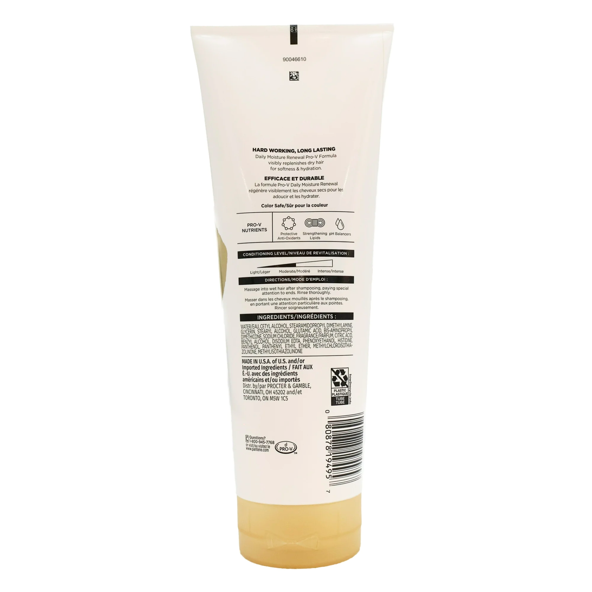 Pantene, PRO-V Daily Moisture Renewal Conditioner, Nourishing and Hydrating for Soft and Manageable Hair, 10.4 oz