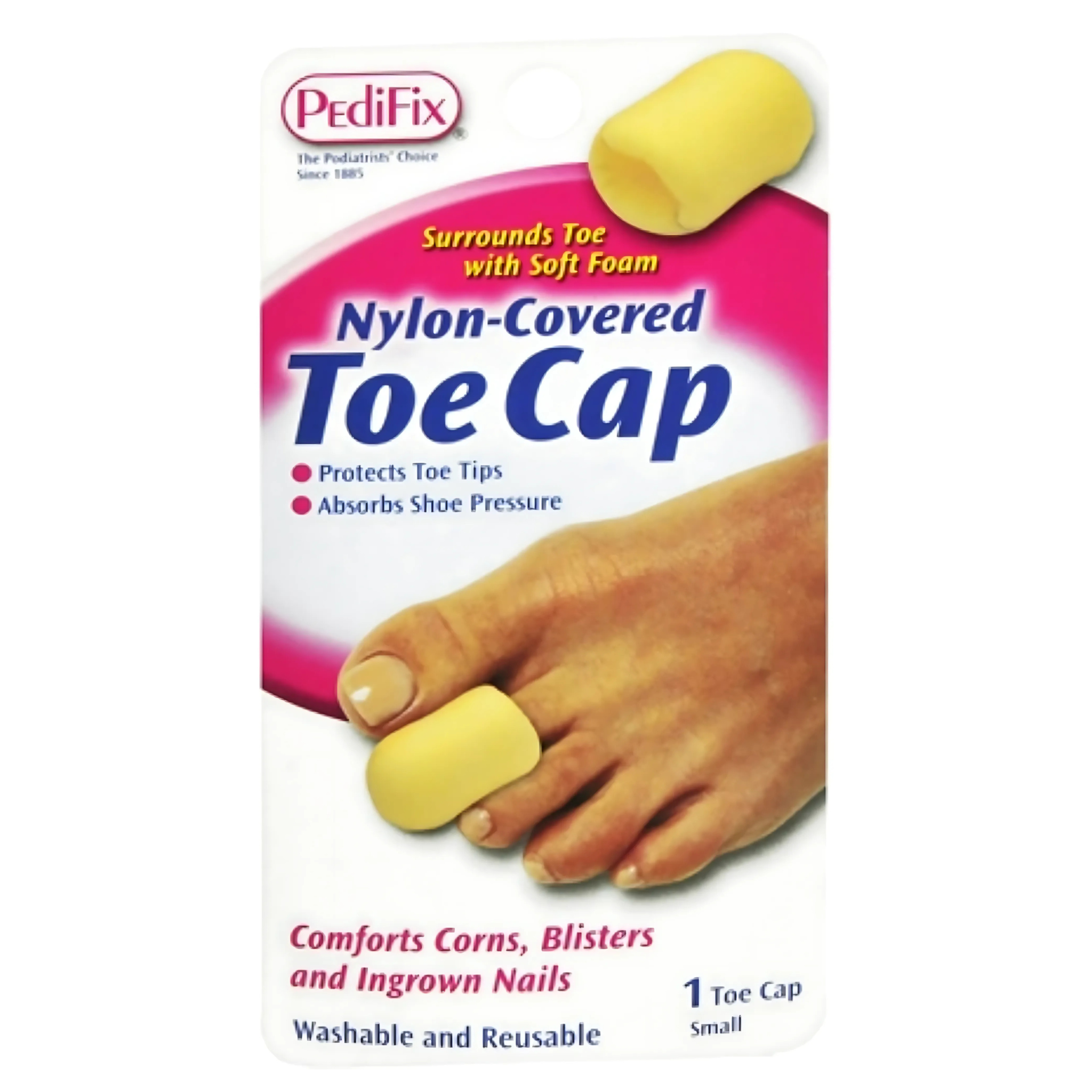 PediFix, Nylon-Covered Toe Cap, Small Protective Cushion for Toe Comfort, 1 Each