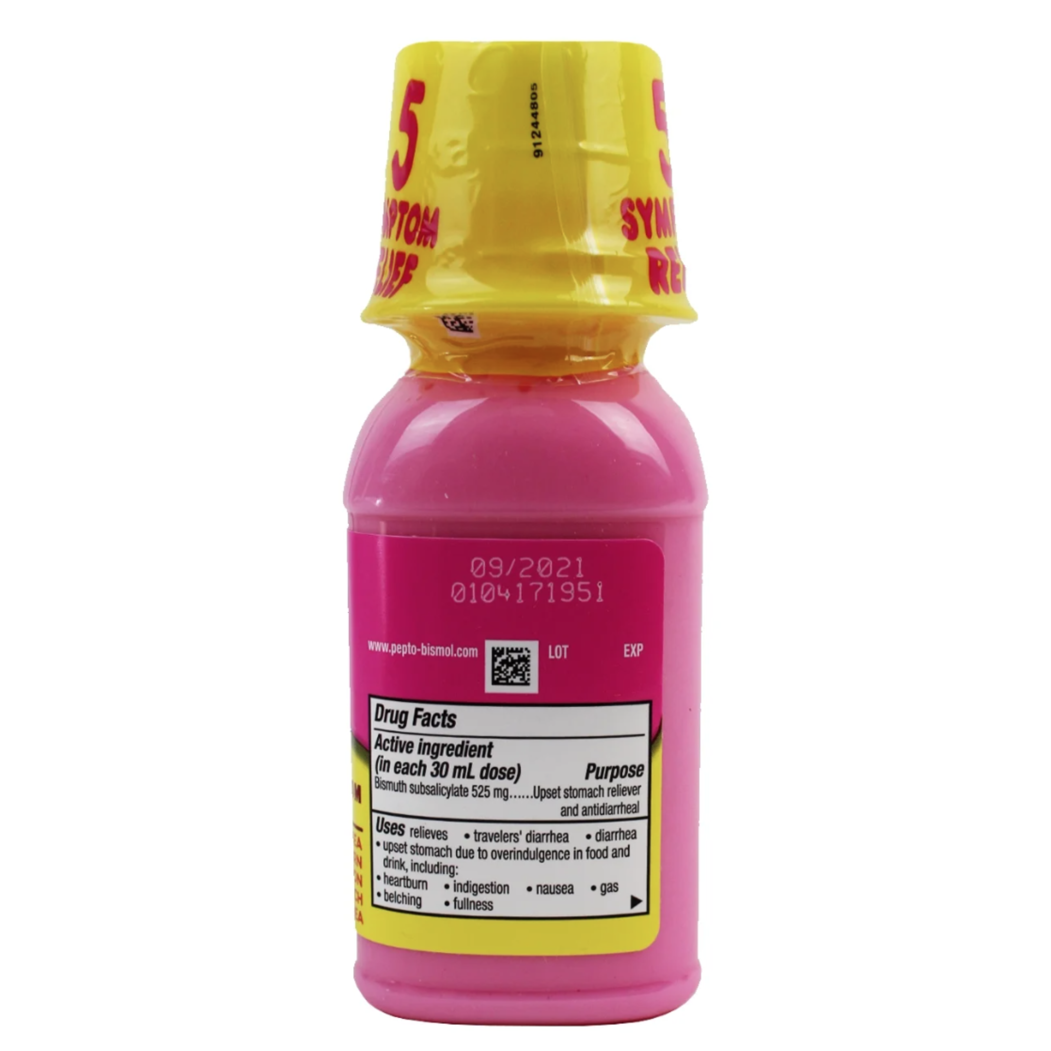 Pepto Bismol Liquid 4 fl oz Original Flavor 5 Symptom Relief Nausea Heartburn Indigestion Upset Stomach Diarrhea