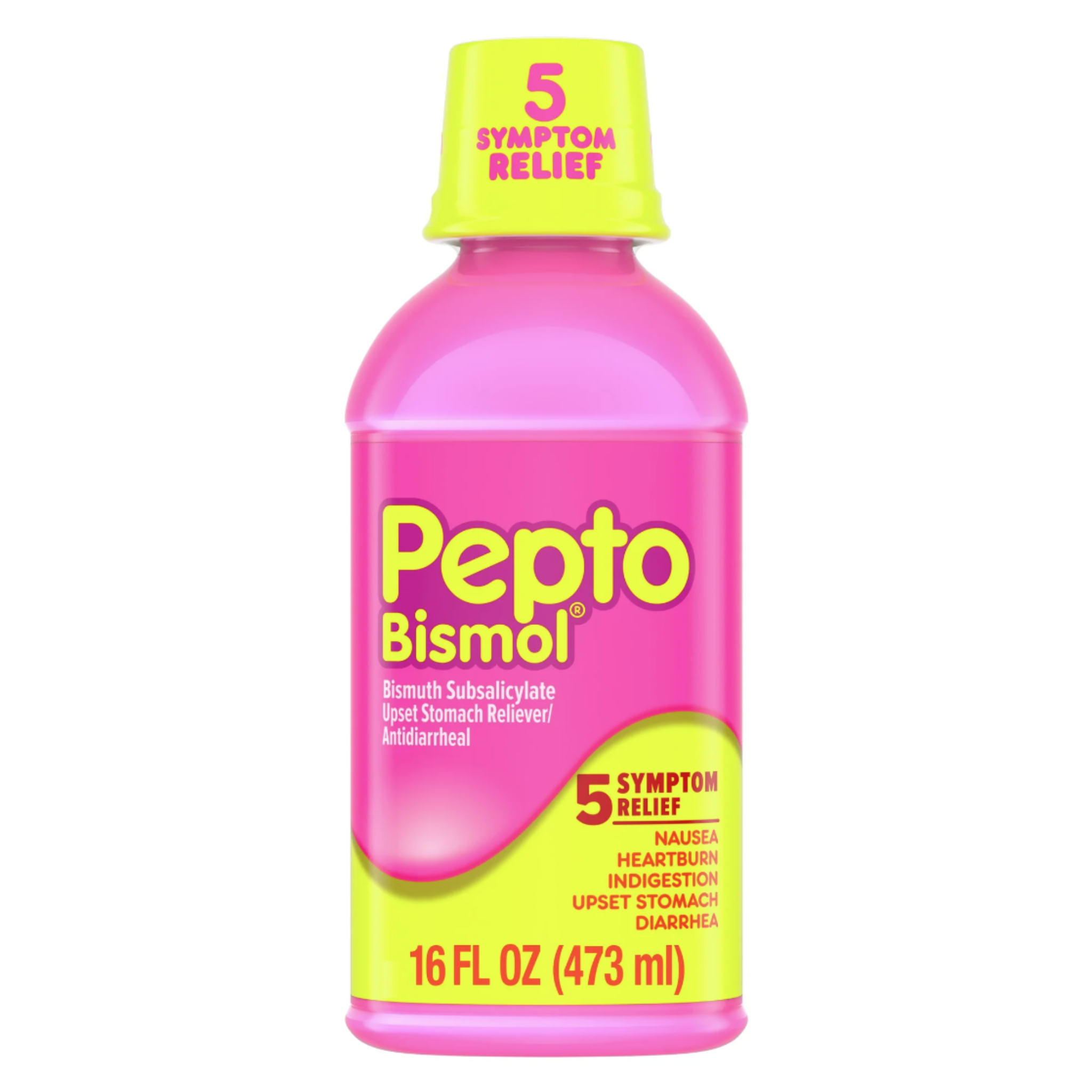 Pepto Bismol Liquid, Nausea, Upset Stomach & Diarrhea Relief, Over-the-Counter Medicine, 16 Oz