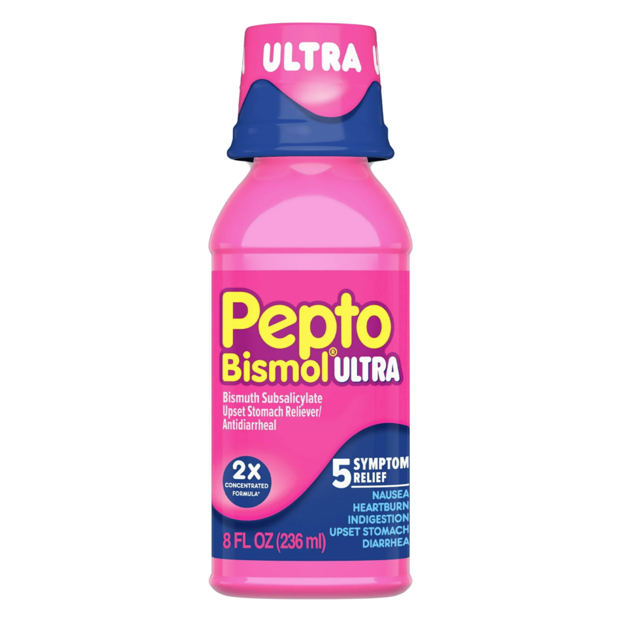 Pepto Bismol Ultra Liquid, Upset Stomach & Diarrhea Relief, Over-the-Counter Medicine, 8 fl oz