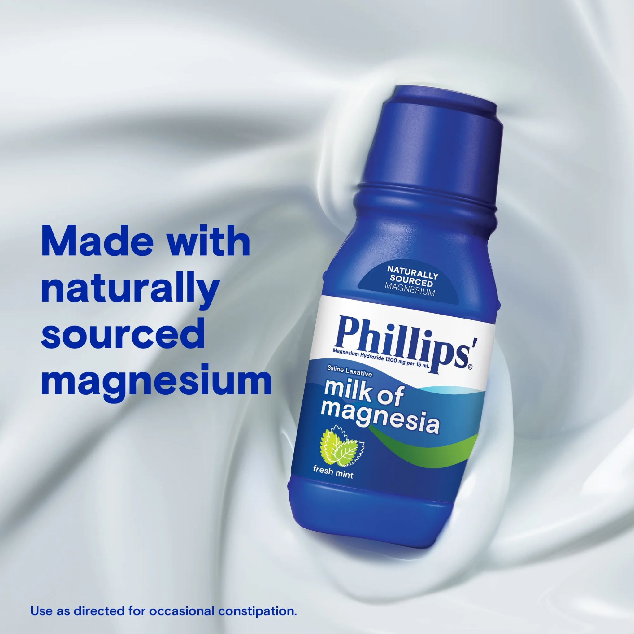 Phillips' Milk of Magnesia Laxative Antacid, Mint, 12 Ounces