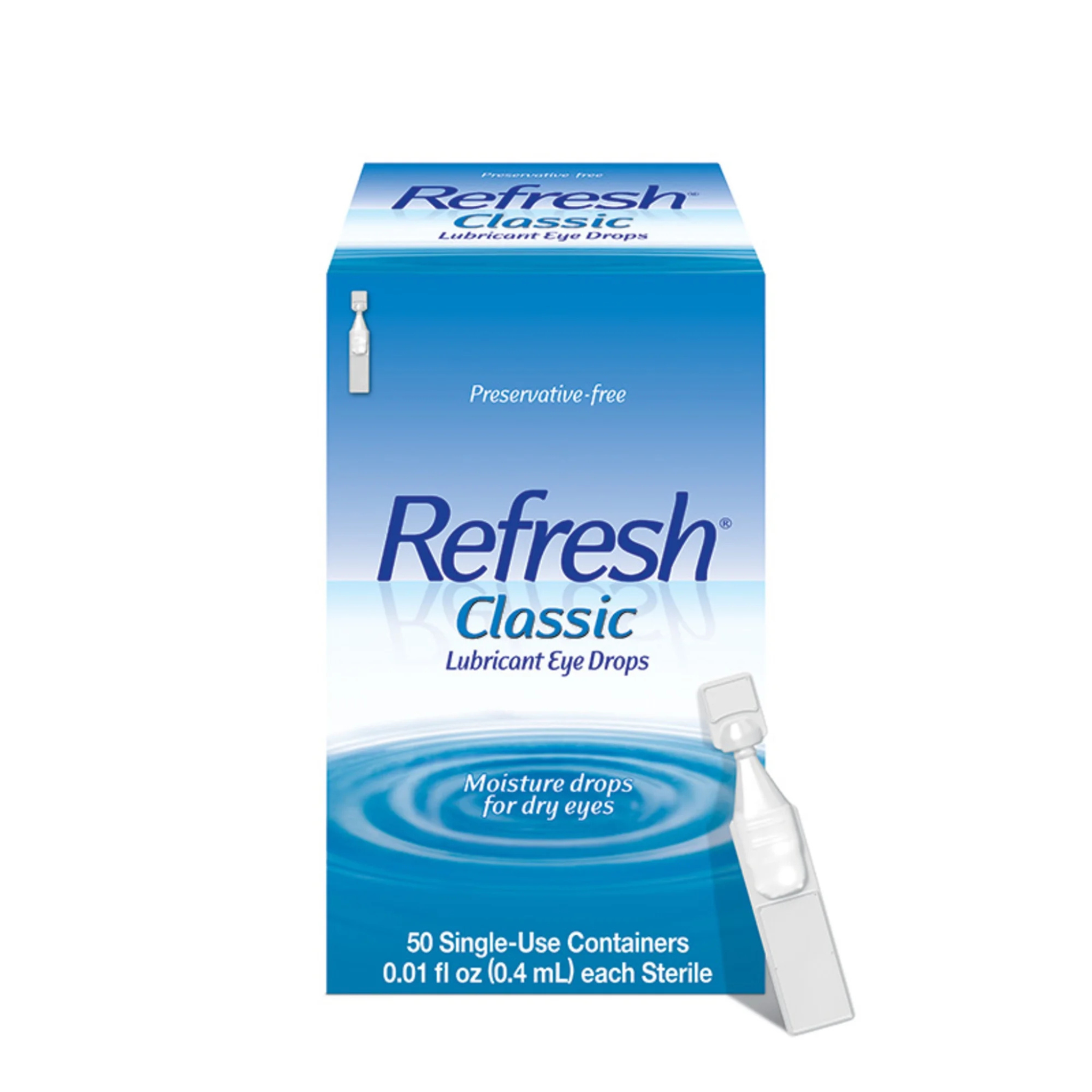 Refresh Classic Lubricant Eye Drops Preservative-Free Tears, 0.4 ml, 50 Count