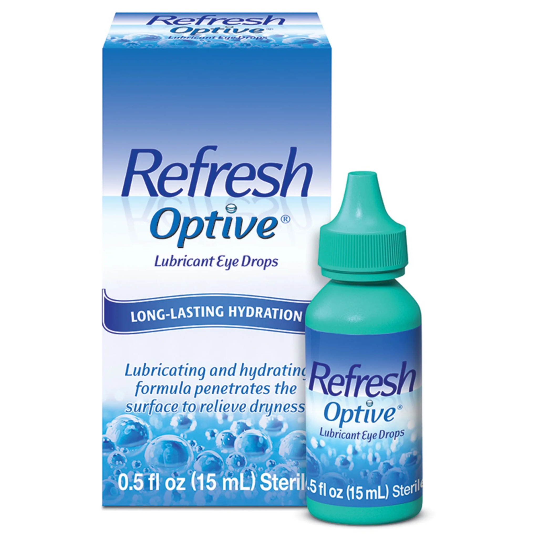 Refresh Optive Lubricant Eye Drops Preserved Tears, 15 ml